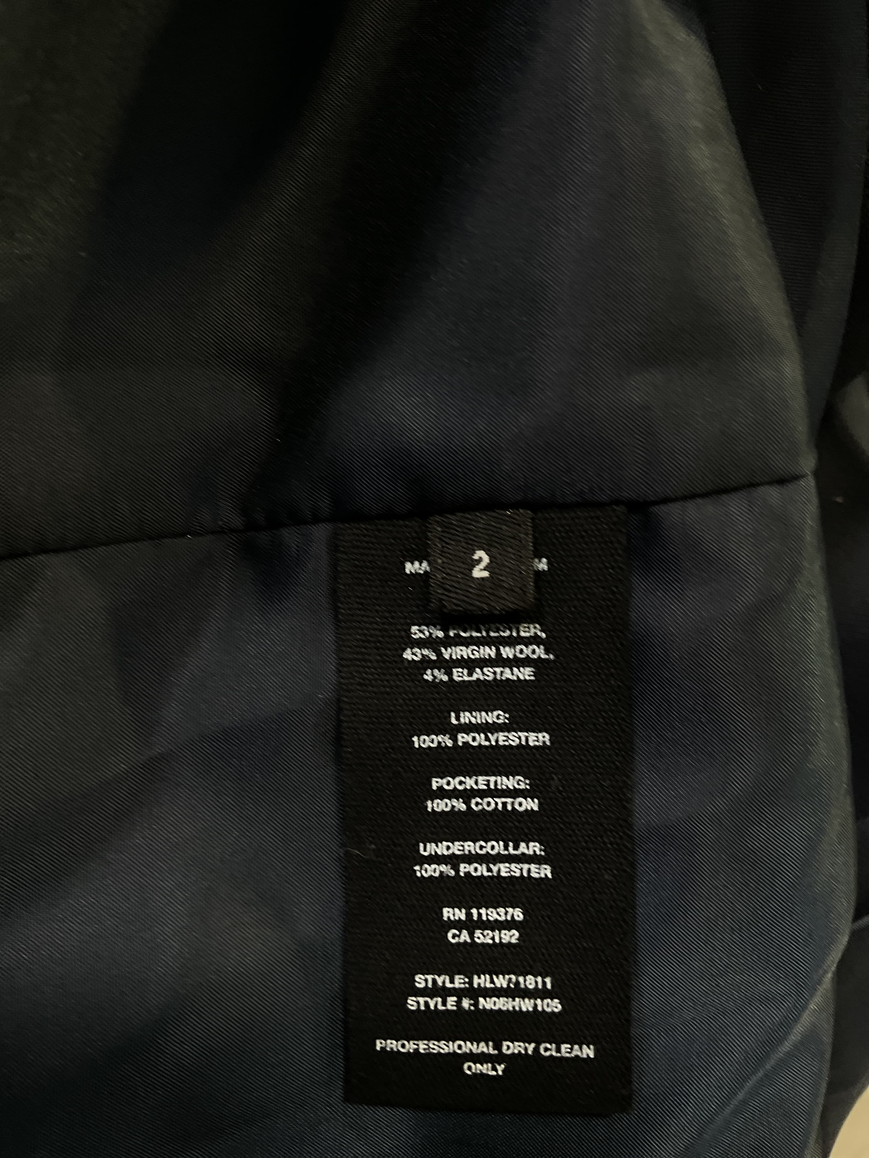 Relaxed Fit Peak Lapel Wool-Blend Blazer - Image 3