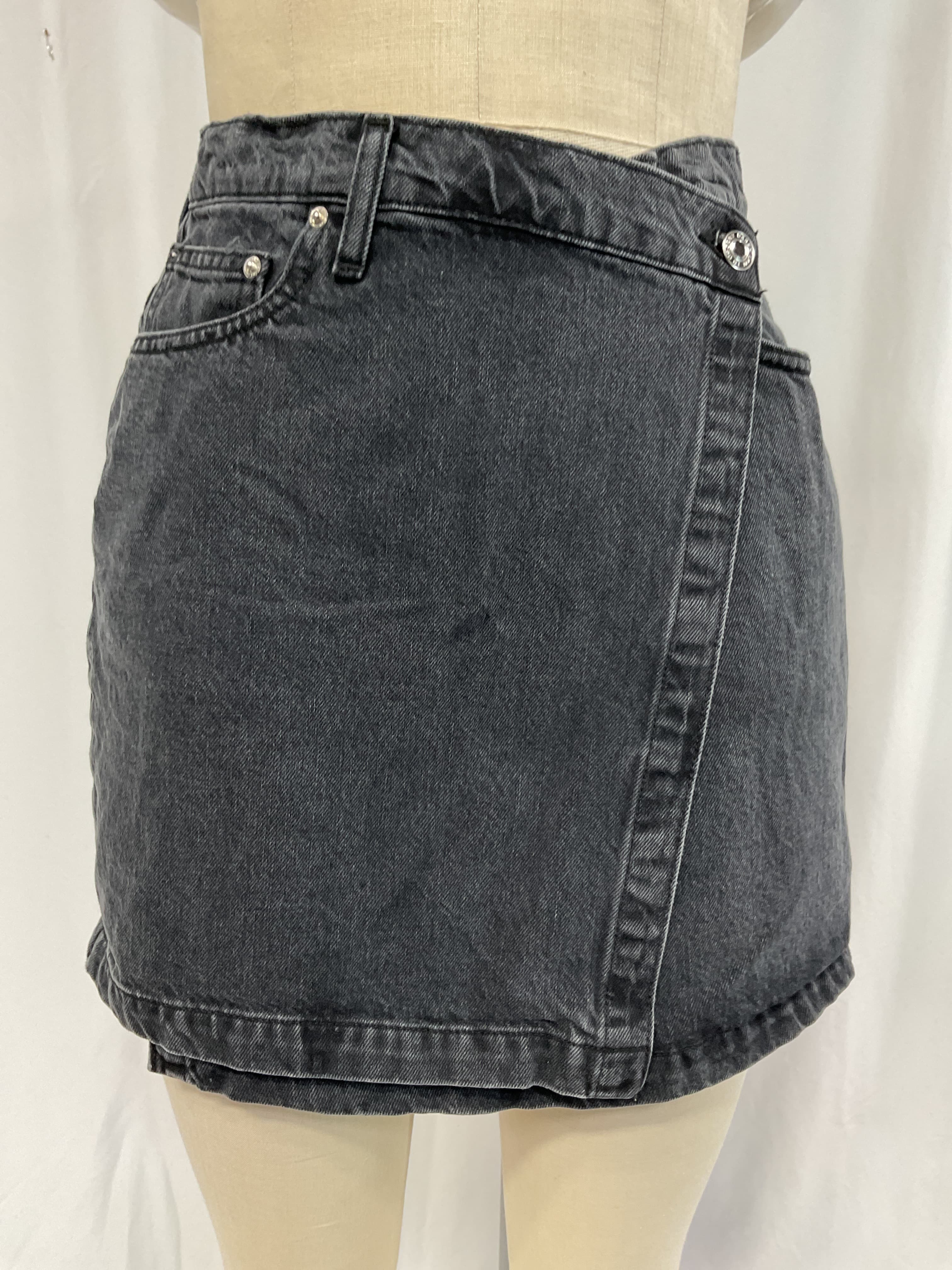 10 Crosby Ana Asymmetrical Denim Mini Skirt - Image 2