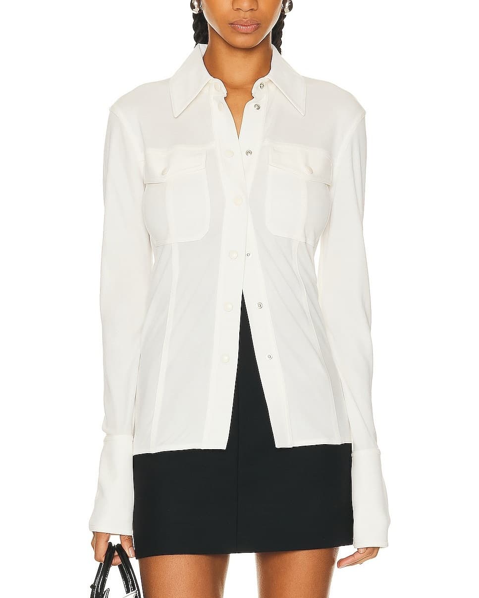 Pocket Shirt In Ivory - Image 1
