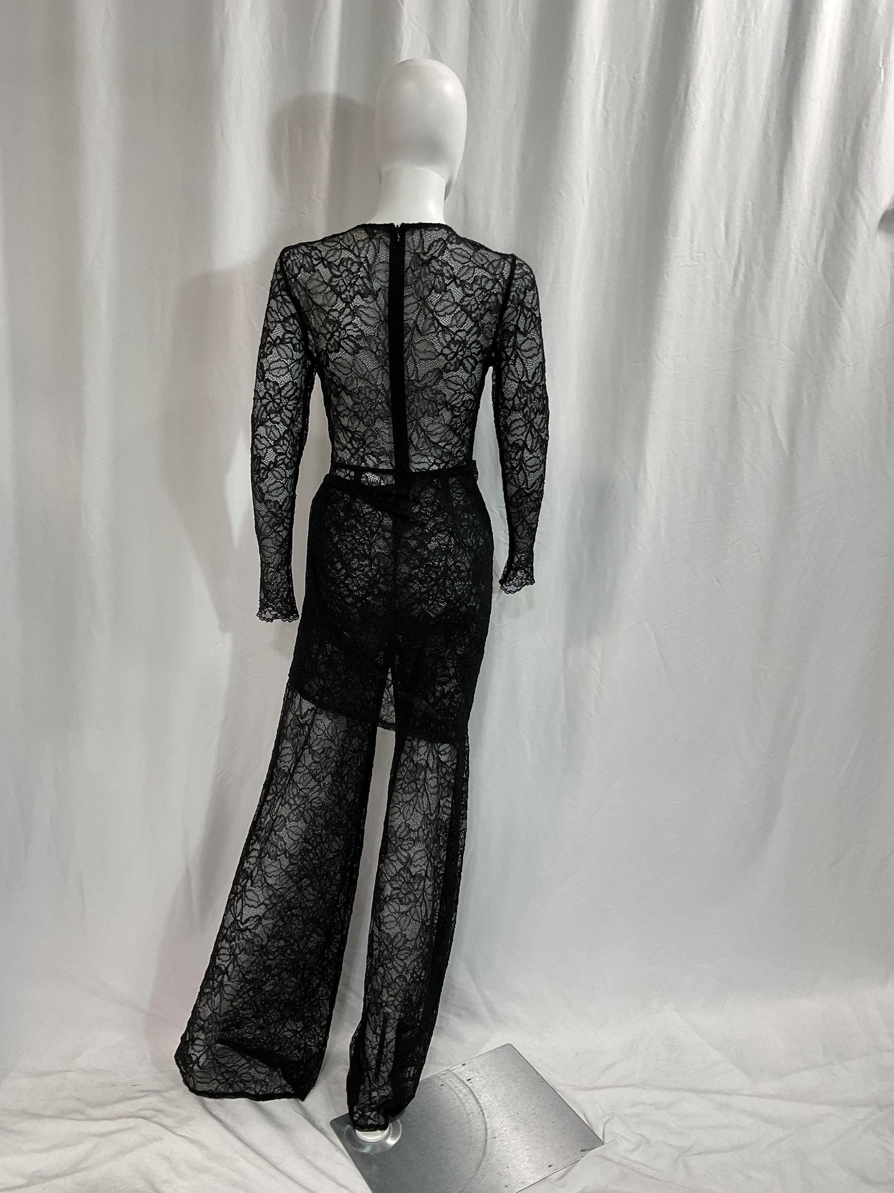 Ali Lace Jumpsuit In Black - Image 2