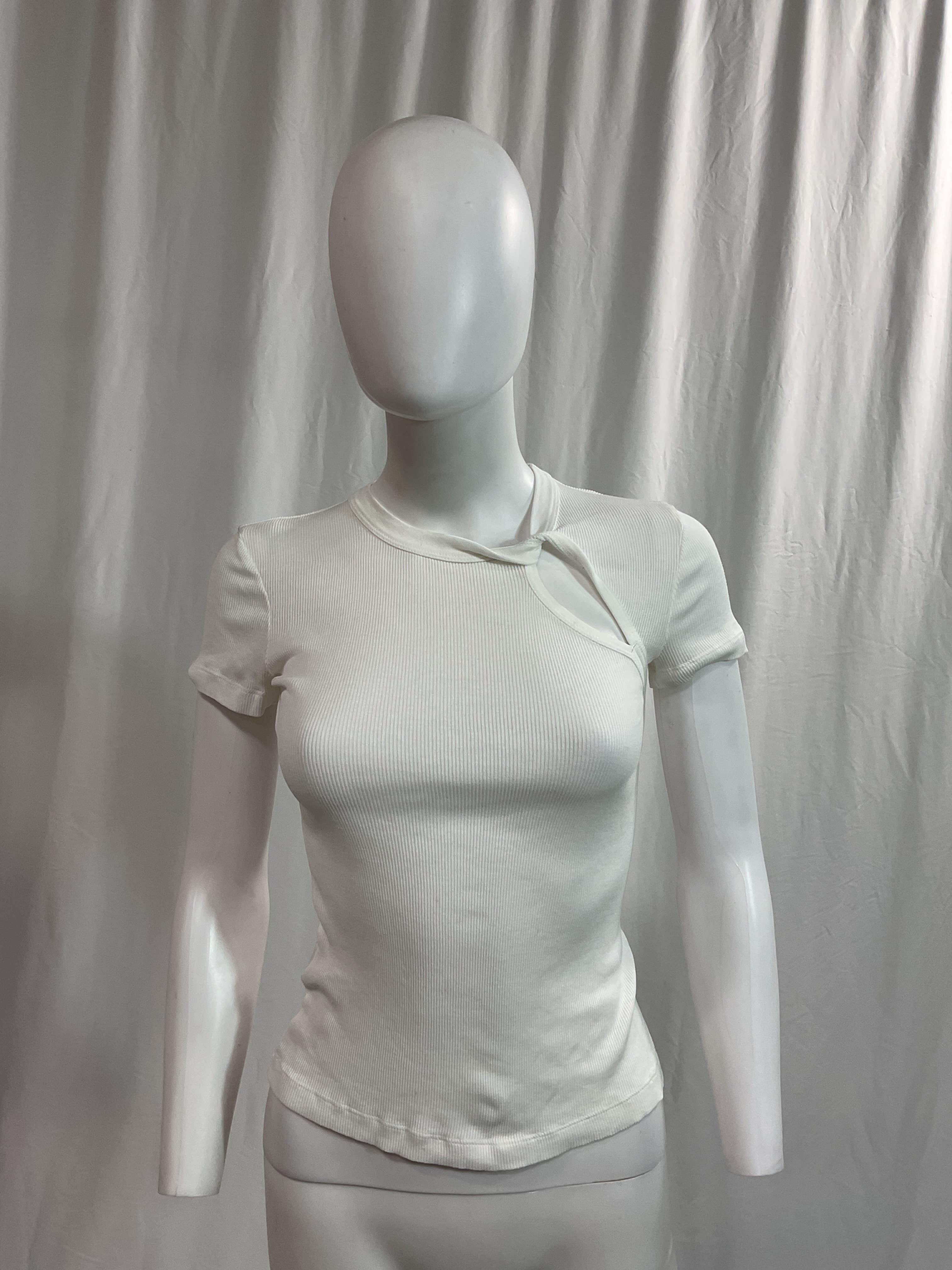 Base Rib Tee In White - Image 3
