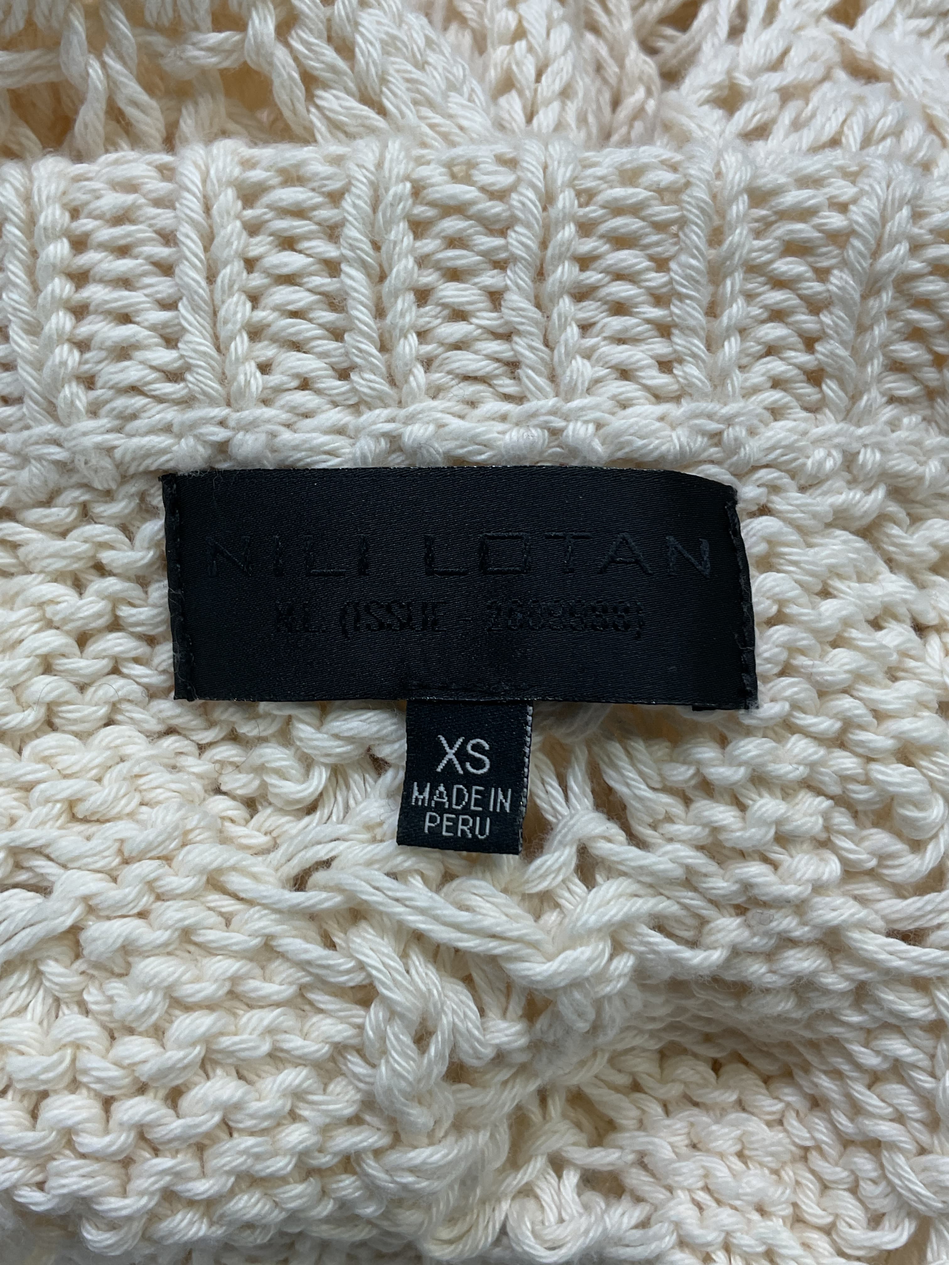 Cable Stitch Sweater In Ivory - Image 2