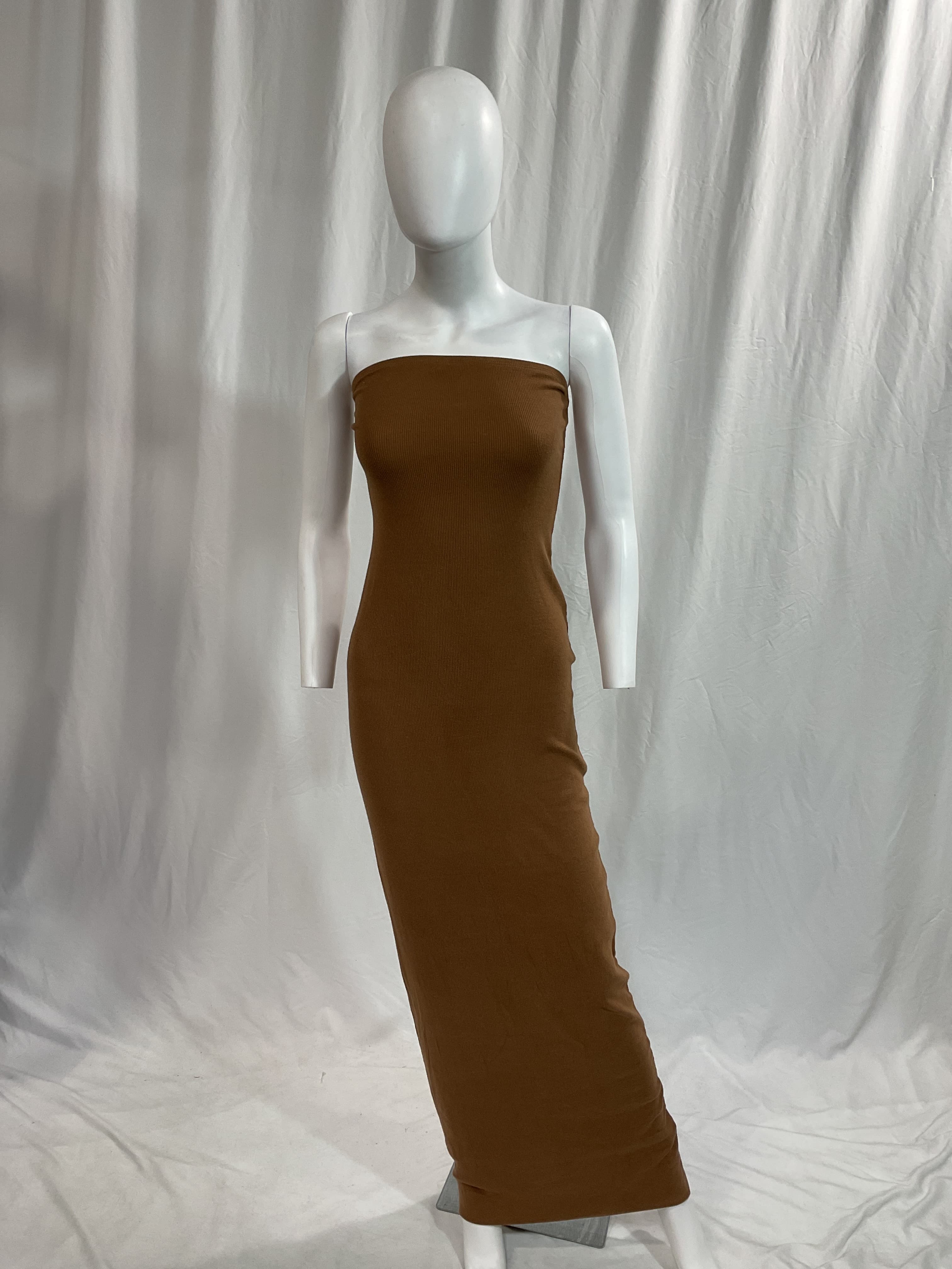Tube Maxi Dress In Earth - Image 3