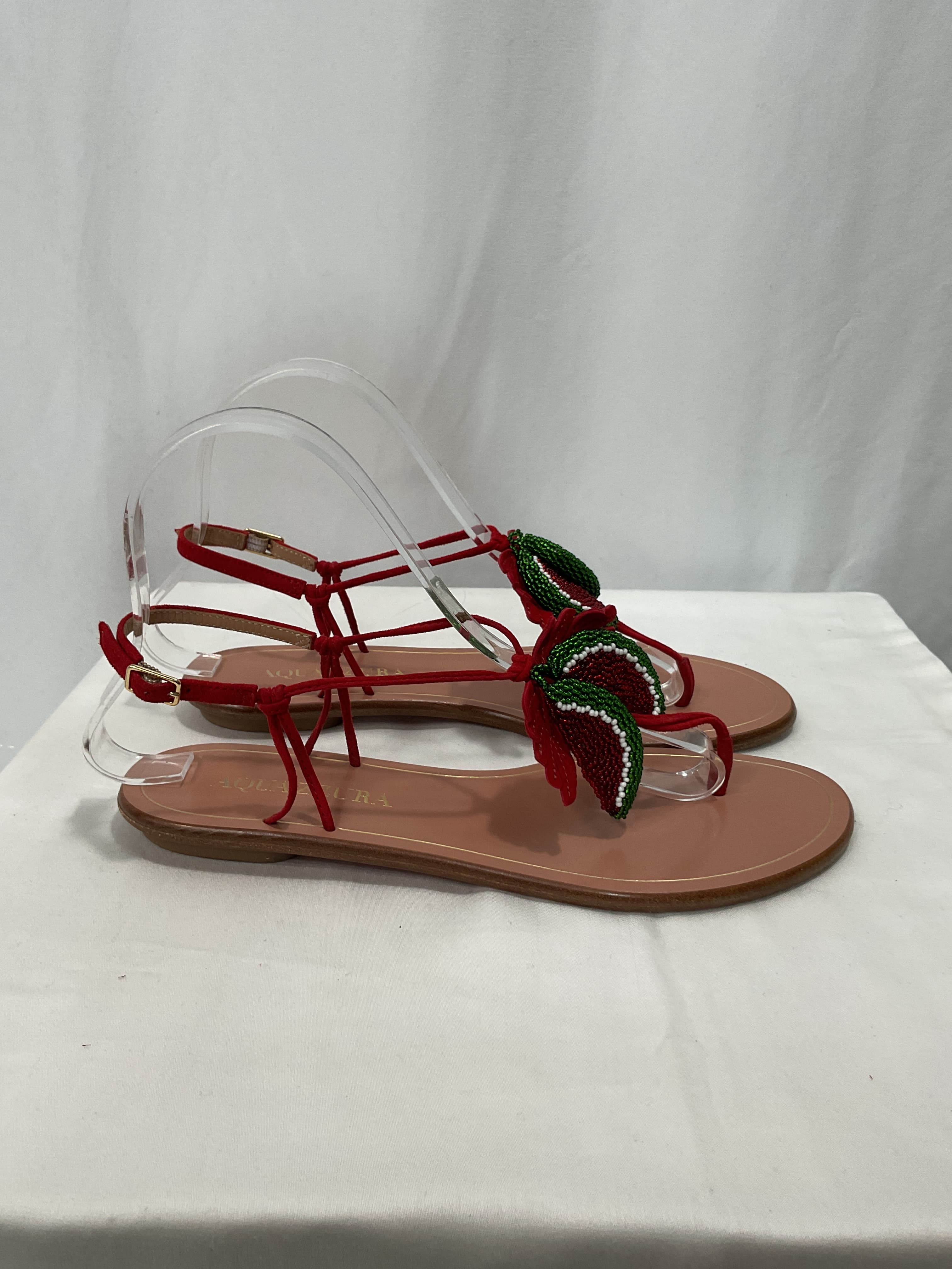 Patillita Flat Sandal In Lipstick - Image 4