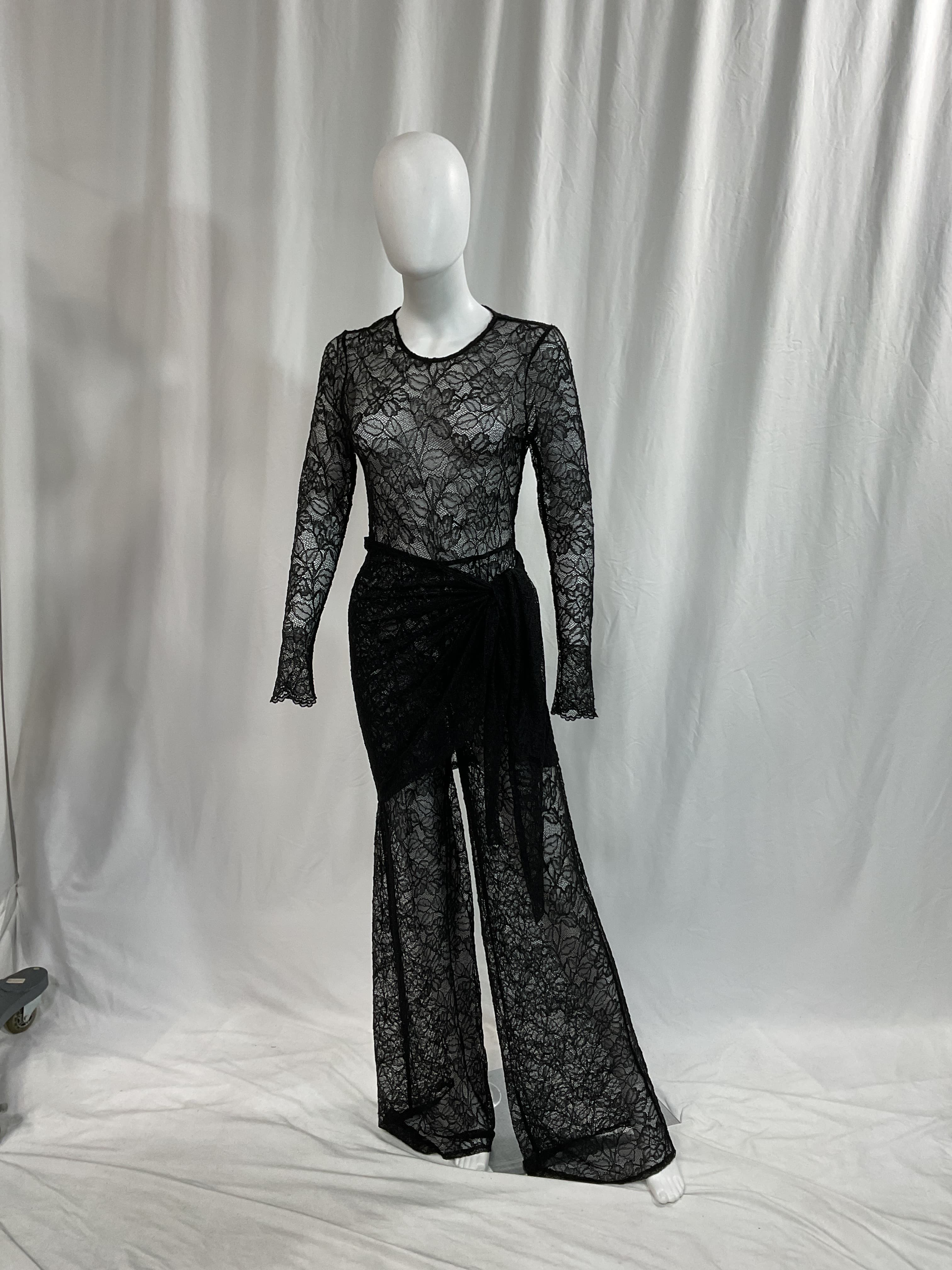 Ali Lace Jumpsuit In Black - Image 4