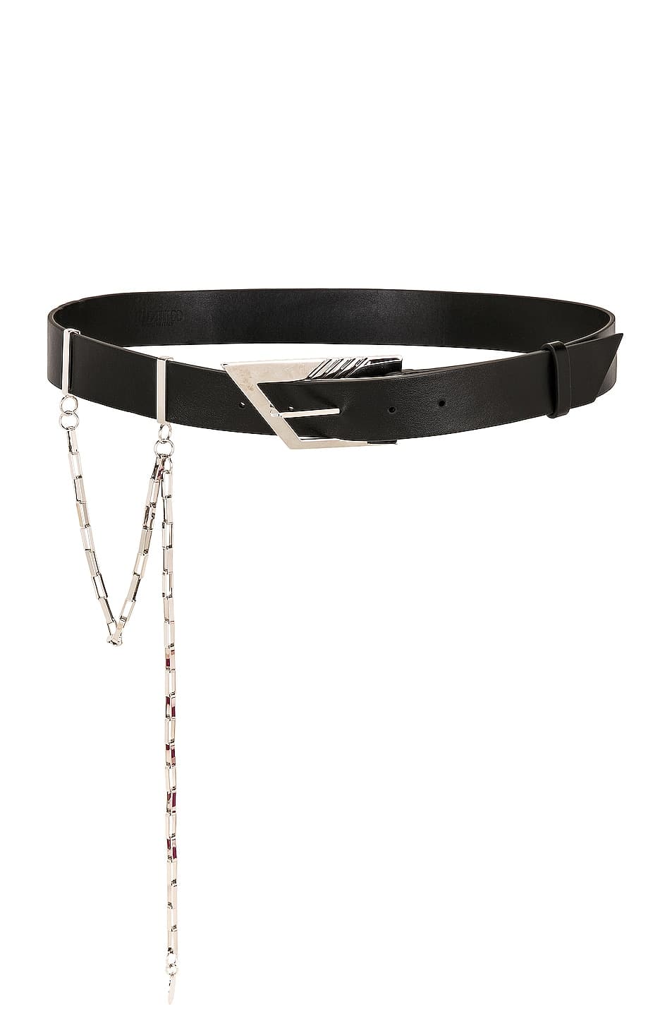 Chain Detail Belt In Black - Image 1