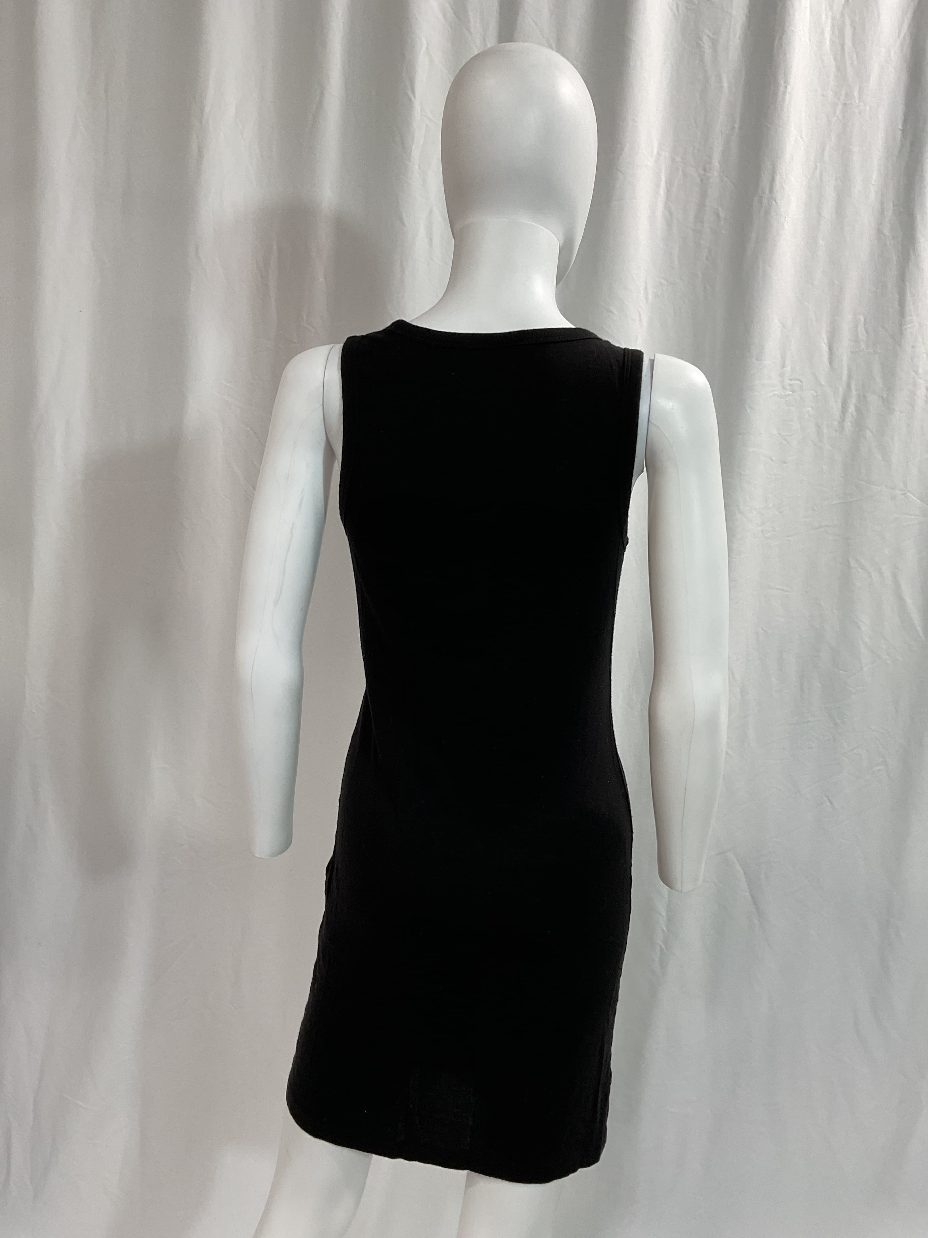 Rib Tank Dress In Black - Image 2