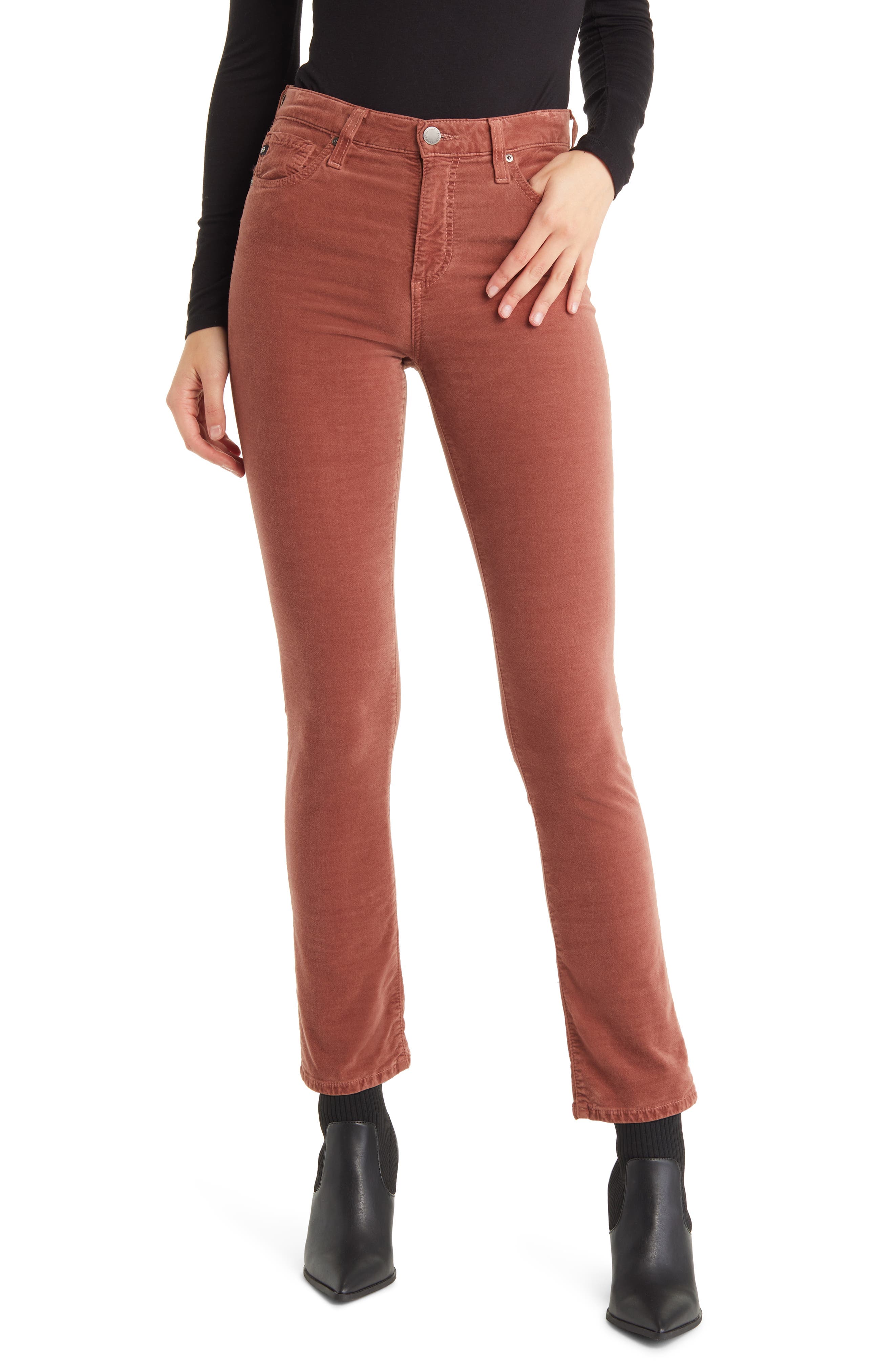 Mari High Waist Slim Ankle Straight Leg Jeans - Image 1