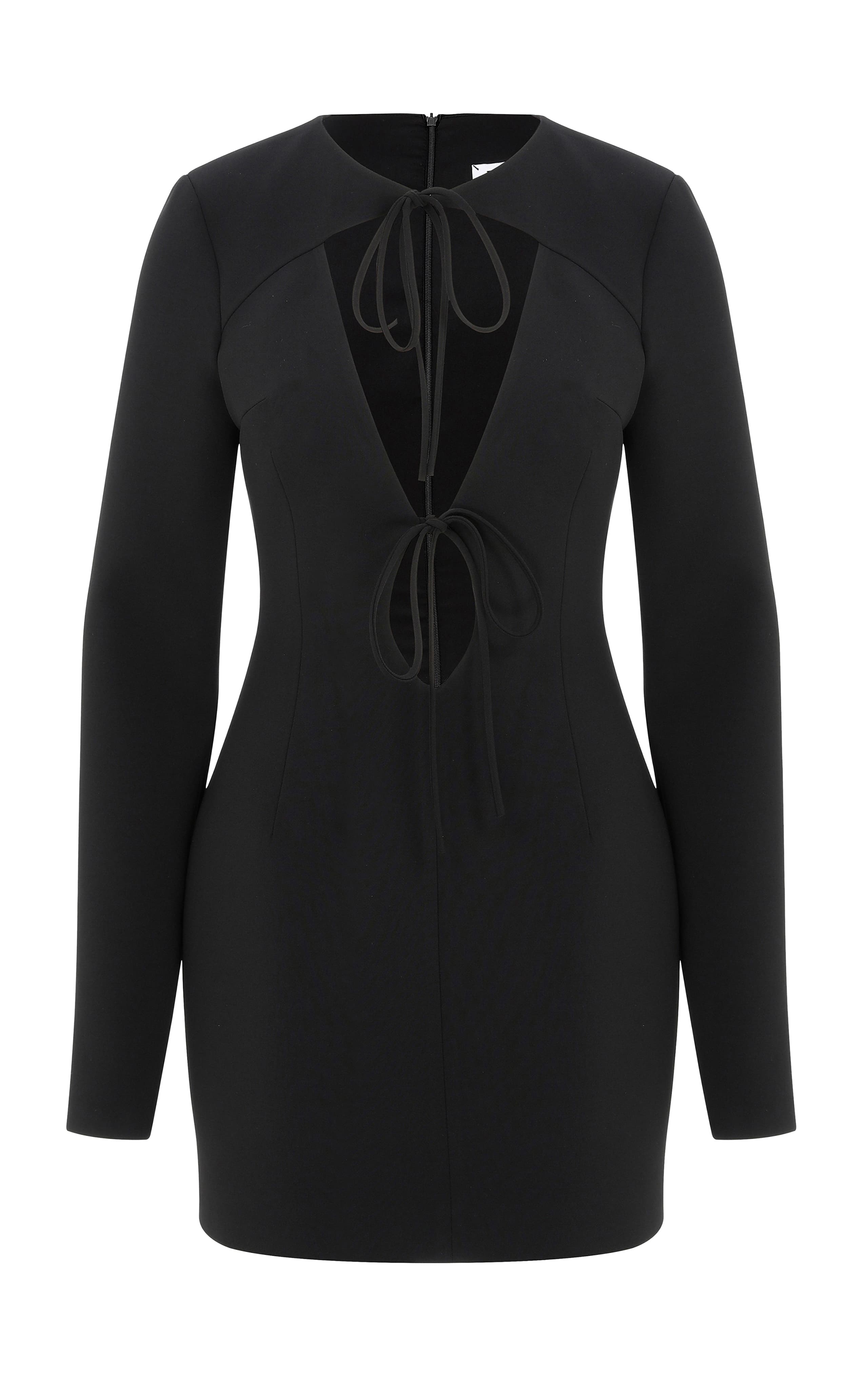 . Mercury Tie-Detailed Mini Dress - Image 1