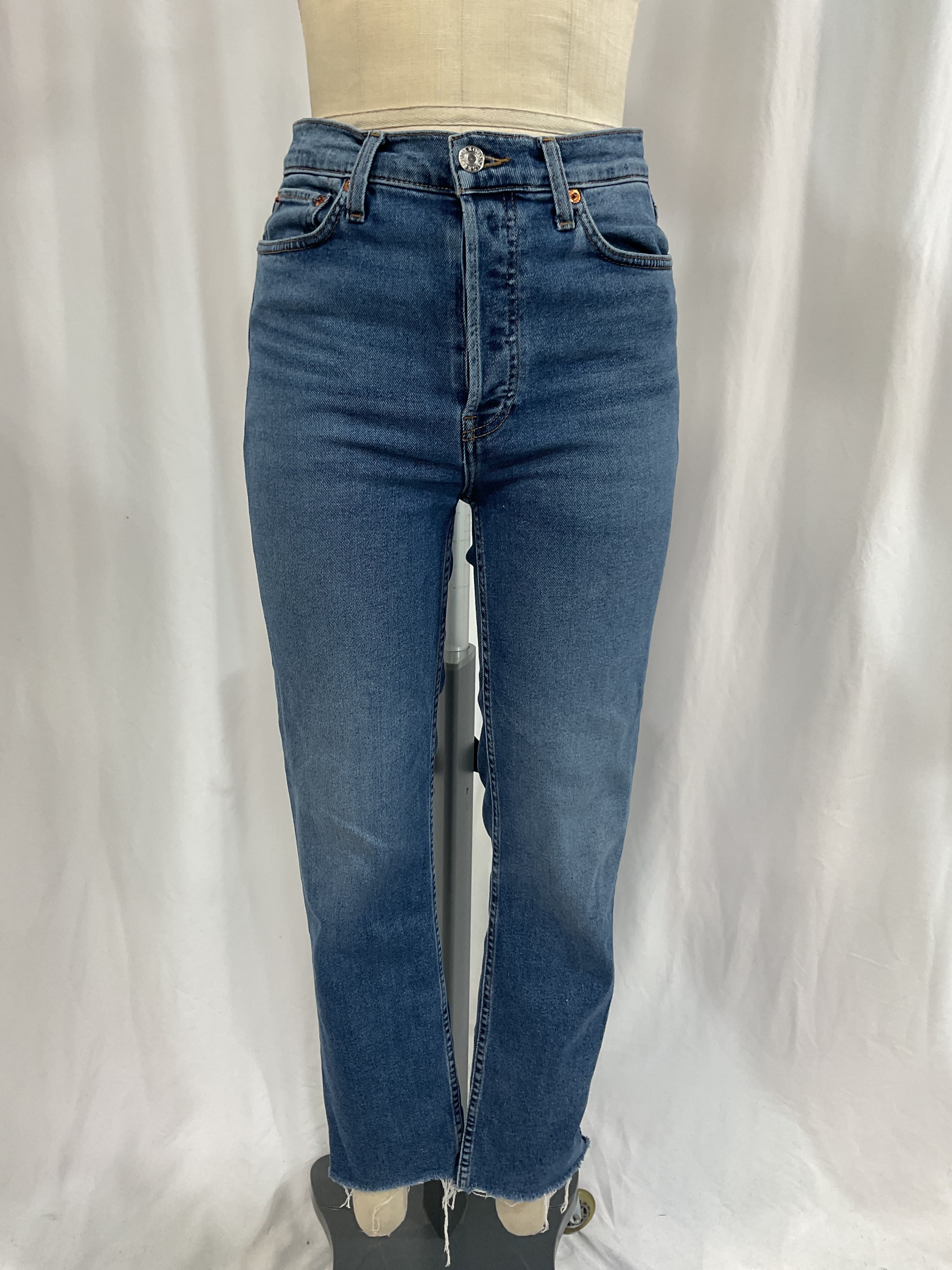 '70s High Waist Ankle Stovepipe Jeans - Image 2