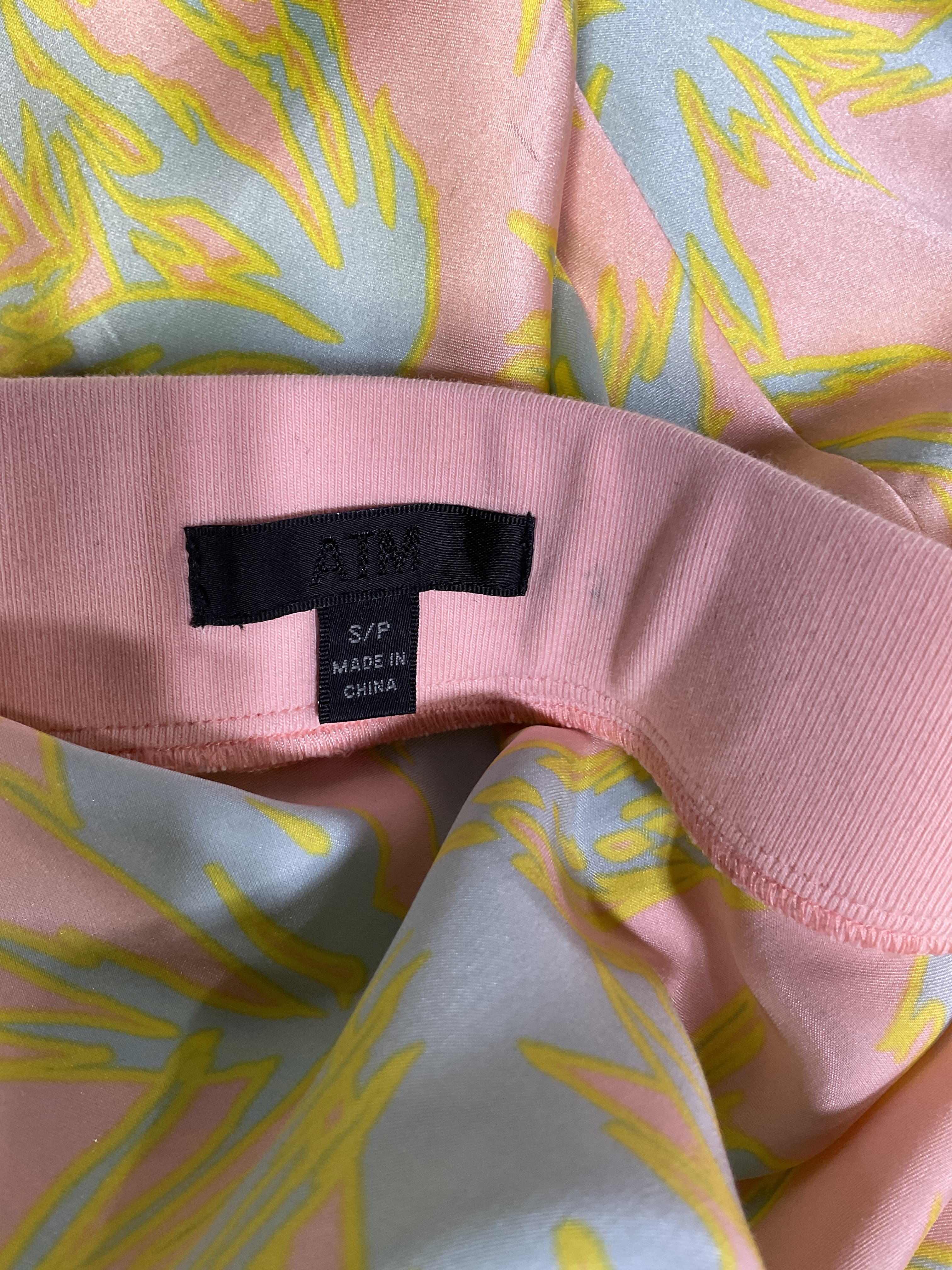 Palm Print Silk Charmeuse Slip Skirt - Image 2