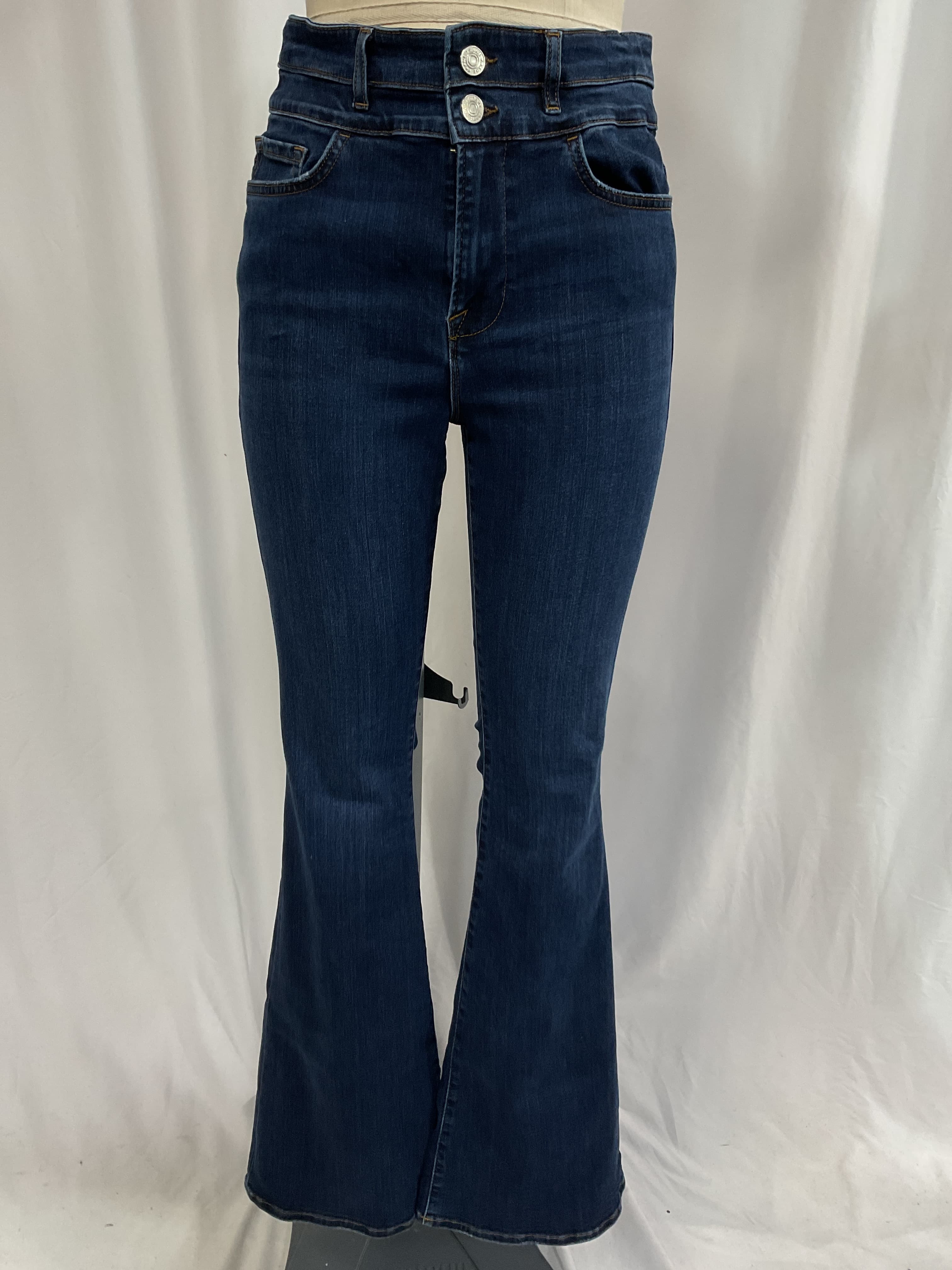 Double Waistband High Waist Flare Jeans - Image 3