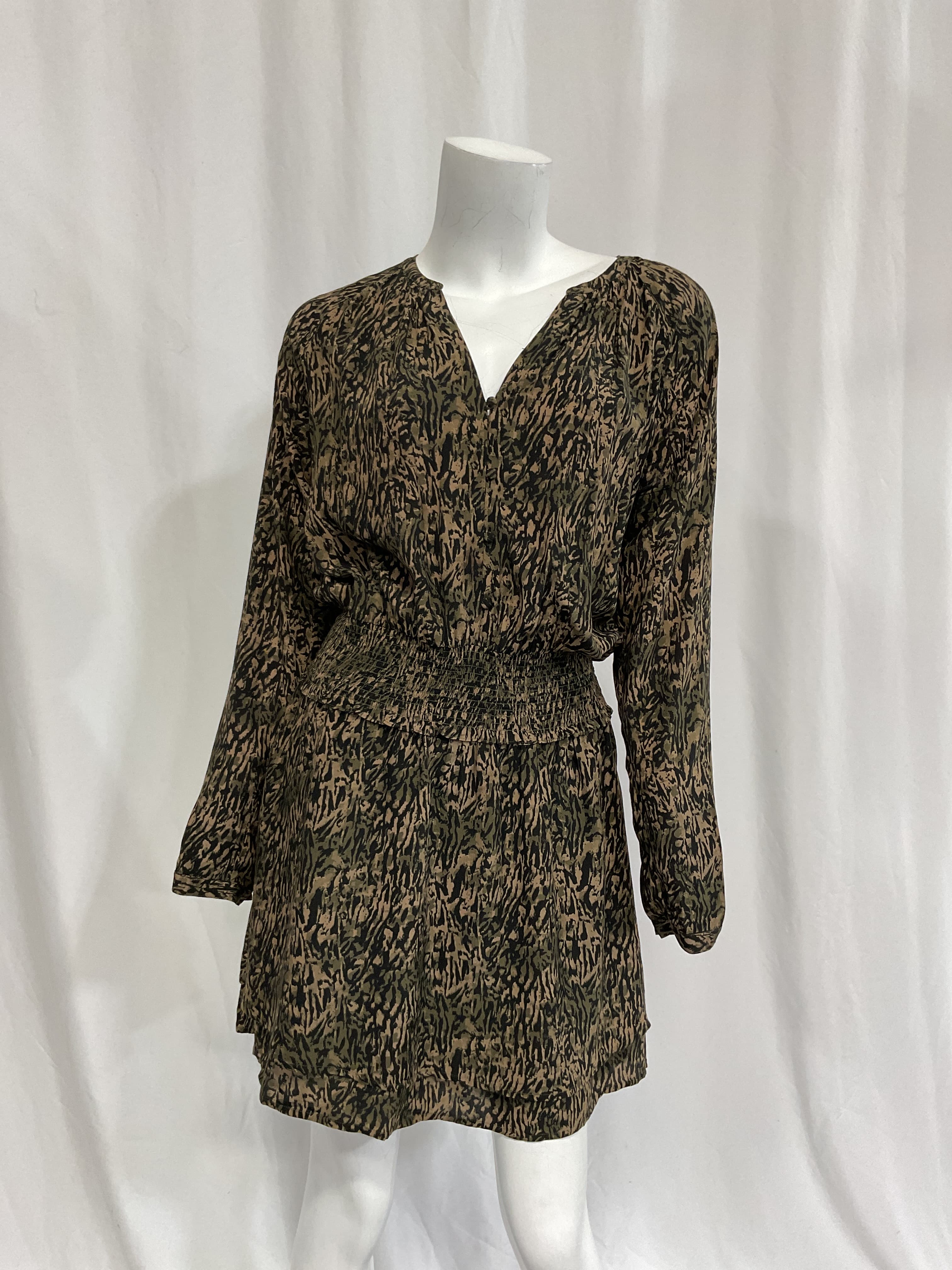 Jasmine Smocked Waist Long Sleeve Minidress - Image 3