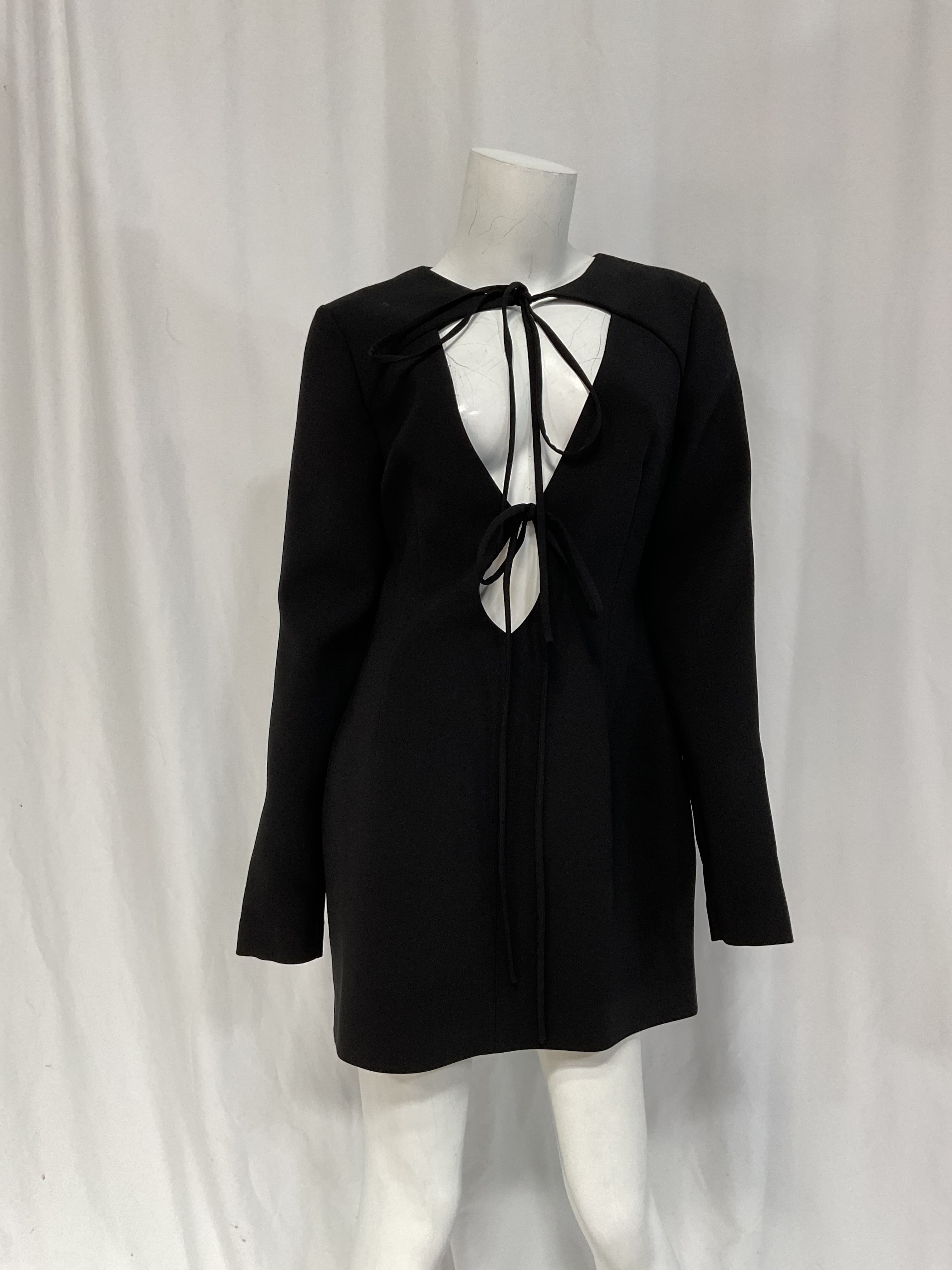 . Mercury Tie-Detailed Mini Dress - Image 4