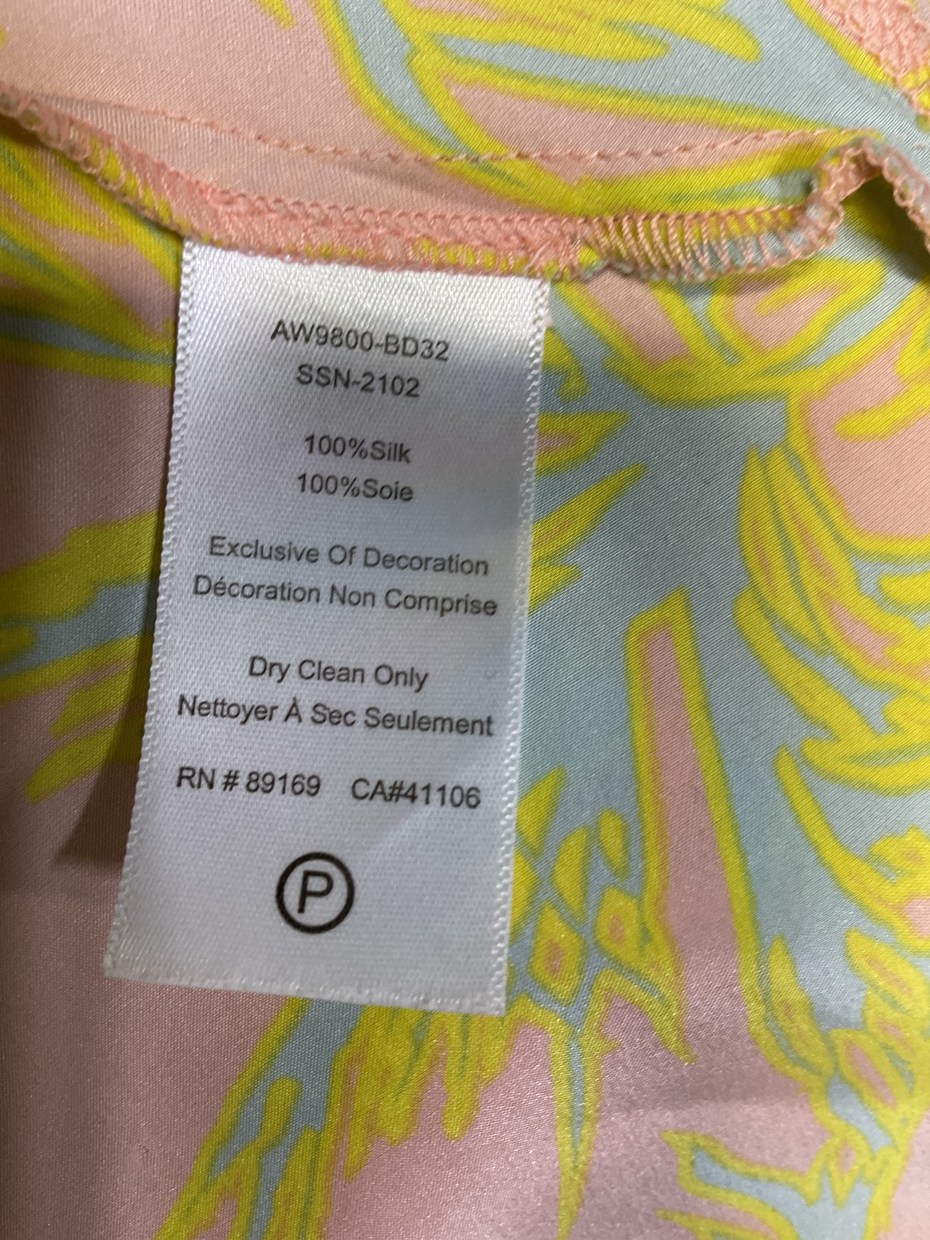 Palm Print Silk Charmeuse Slip Skirt - Image 3