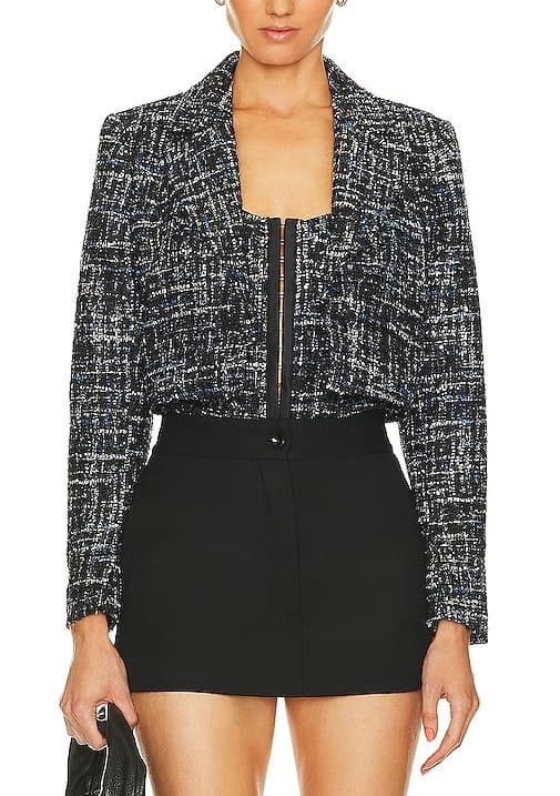 Ash Tweed Jacket In Navy Tweed - Image 1