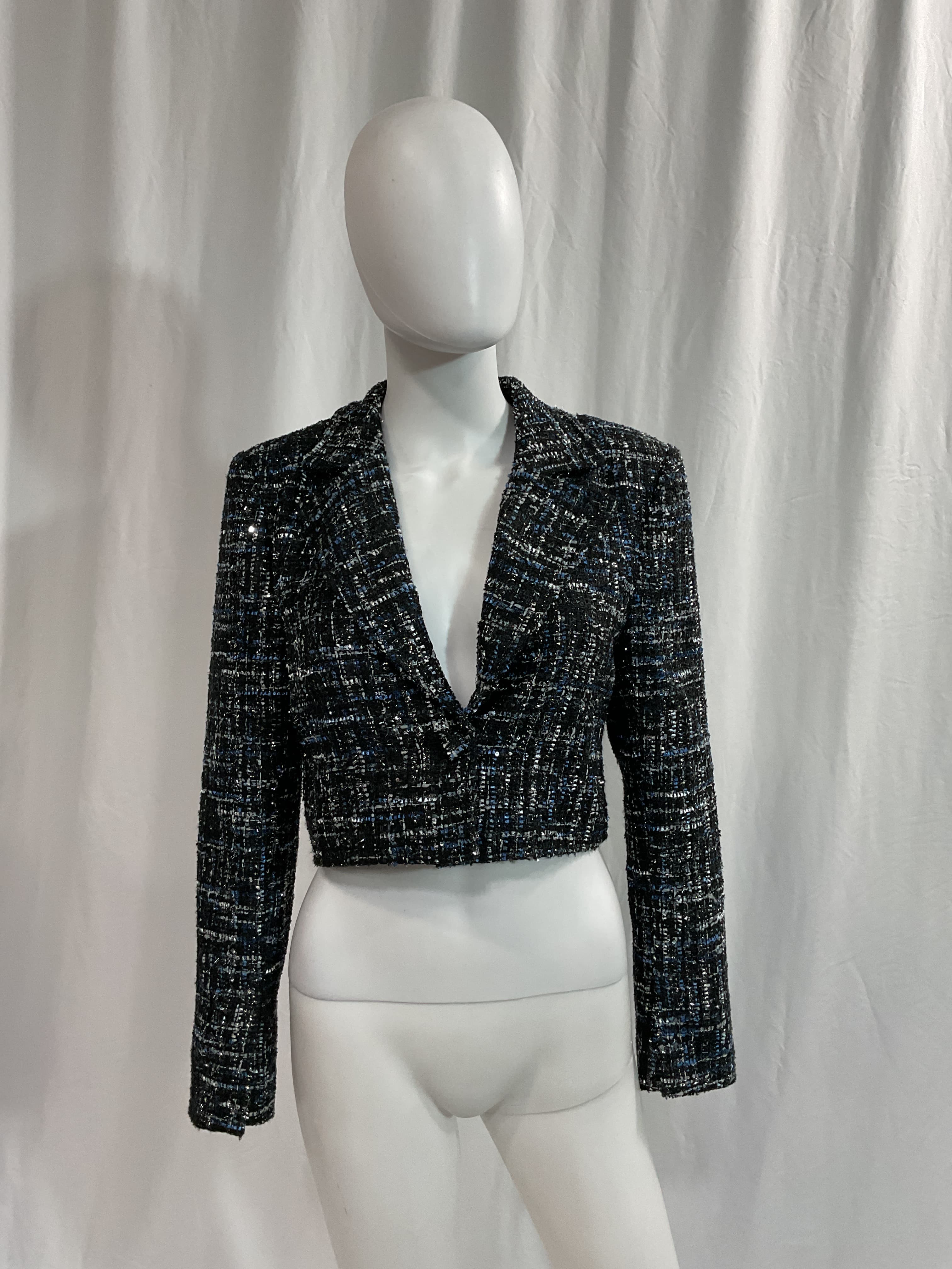 Ash Tweed Jacket In Navy Tweed - Image 2