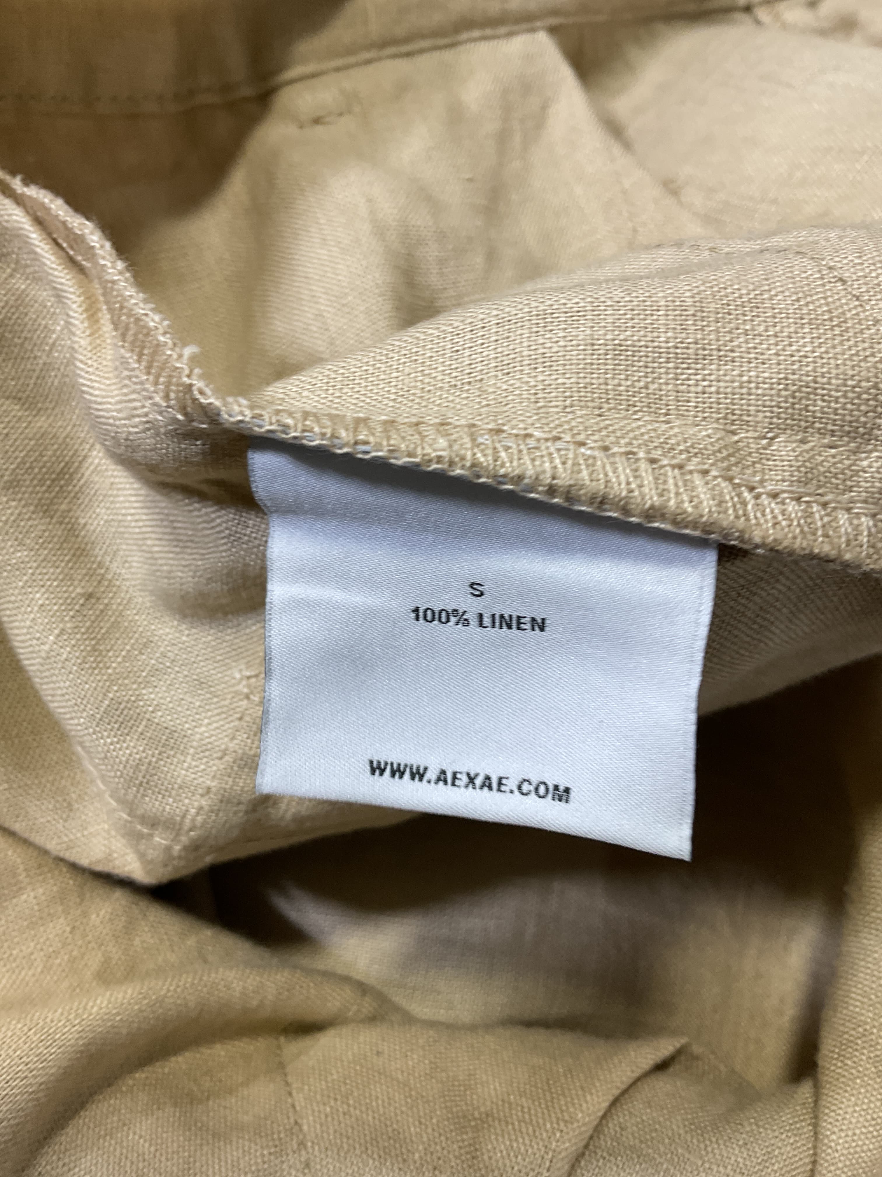 Linen Highrise Trousers In Beige - Image 4