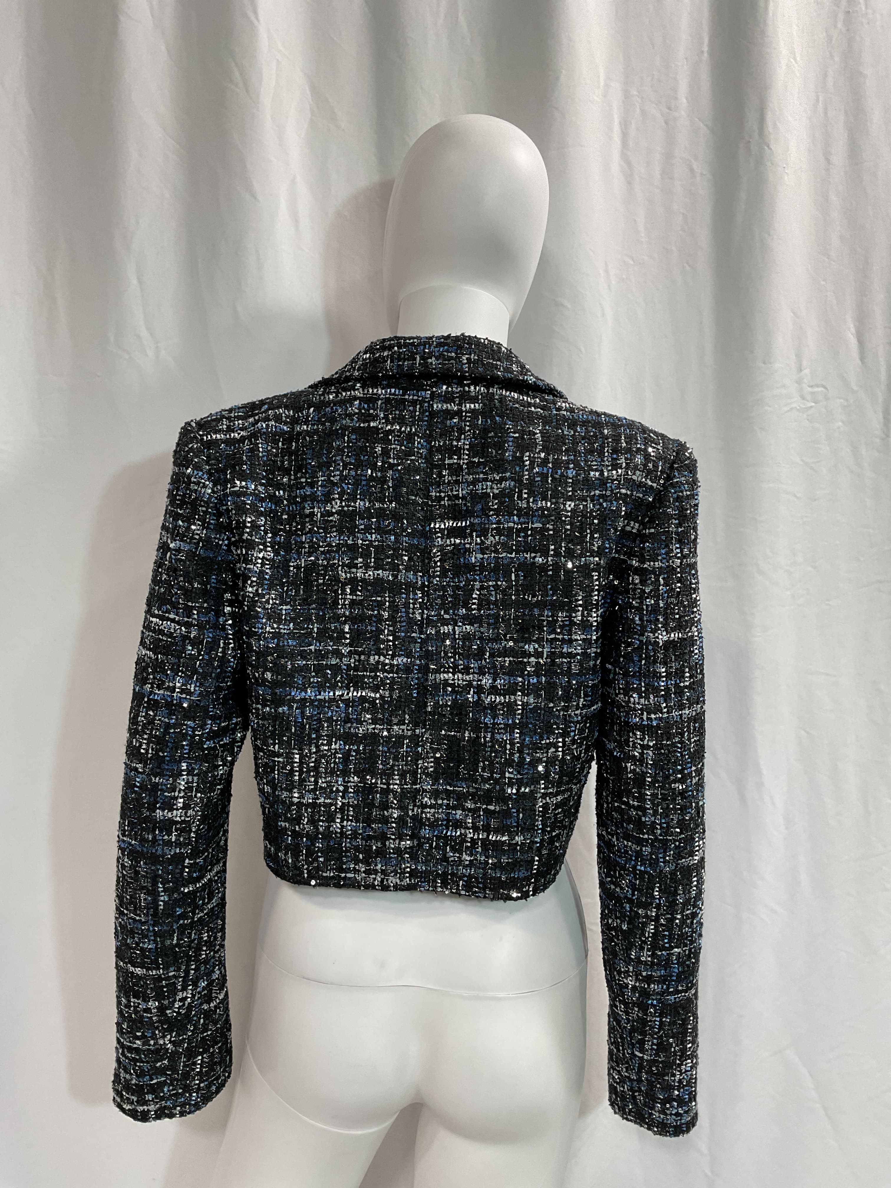 Ash Tweed Jacket In Navy Tweed - Image 3