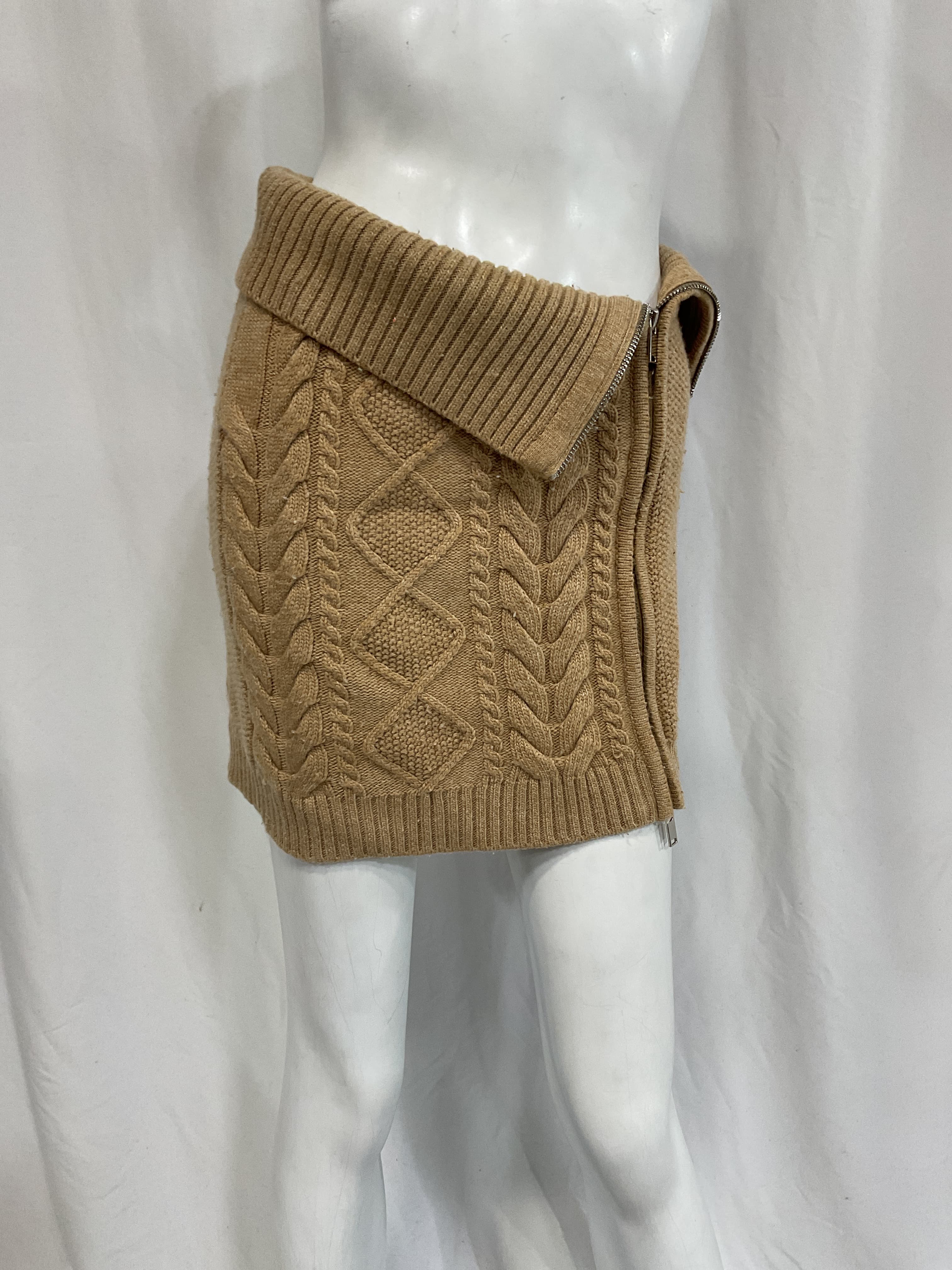 Carmen Fold Over Cable Mini Skirt With Zip - Image 2