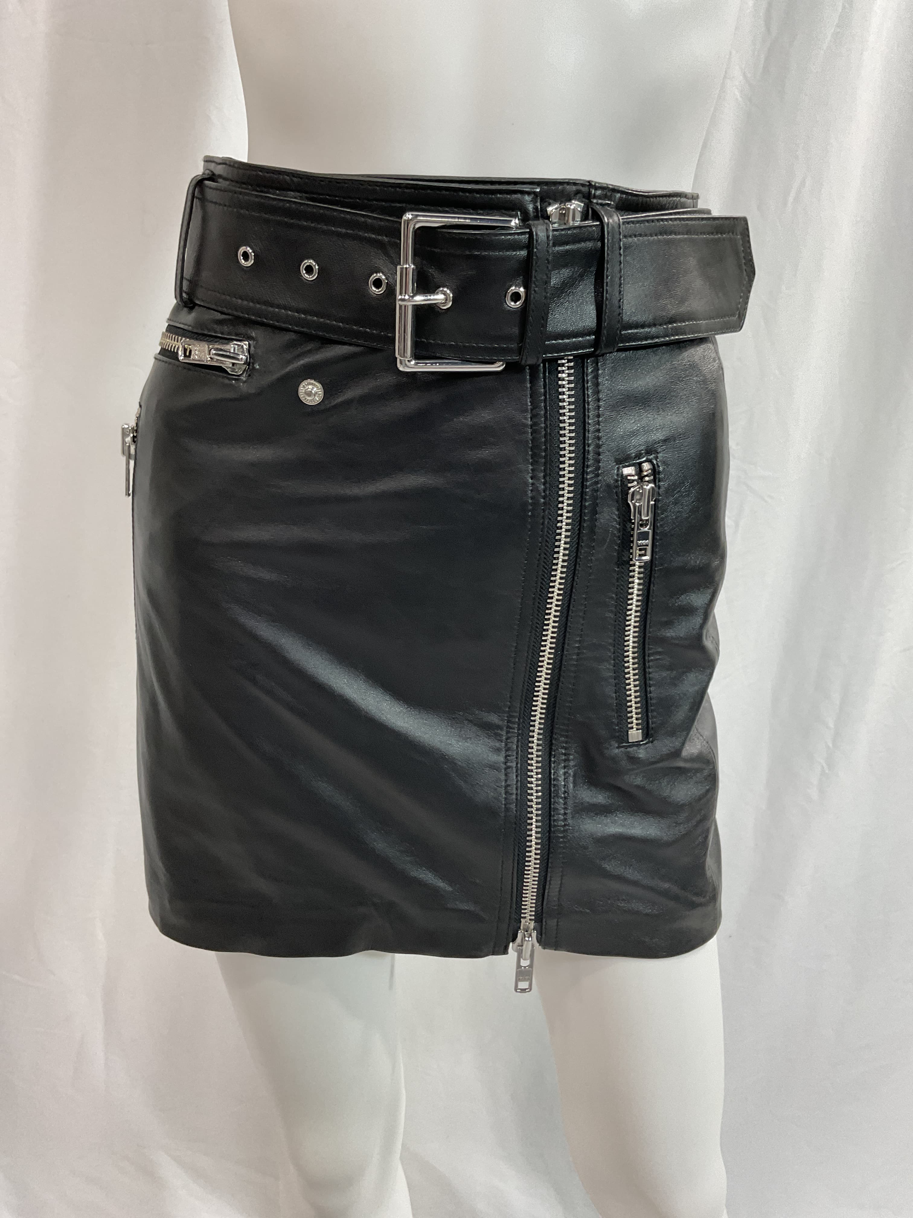 Sawyer Leather Moto Skirt - Image 3