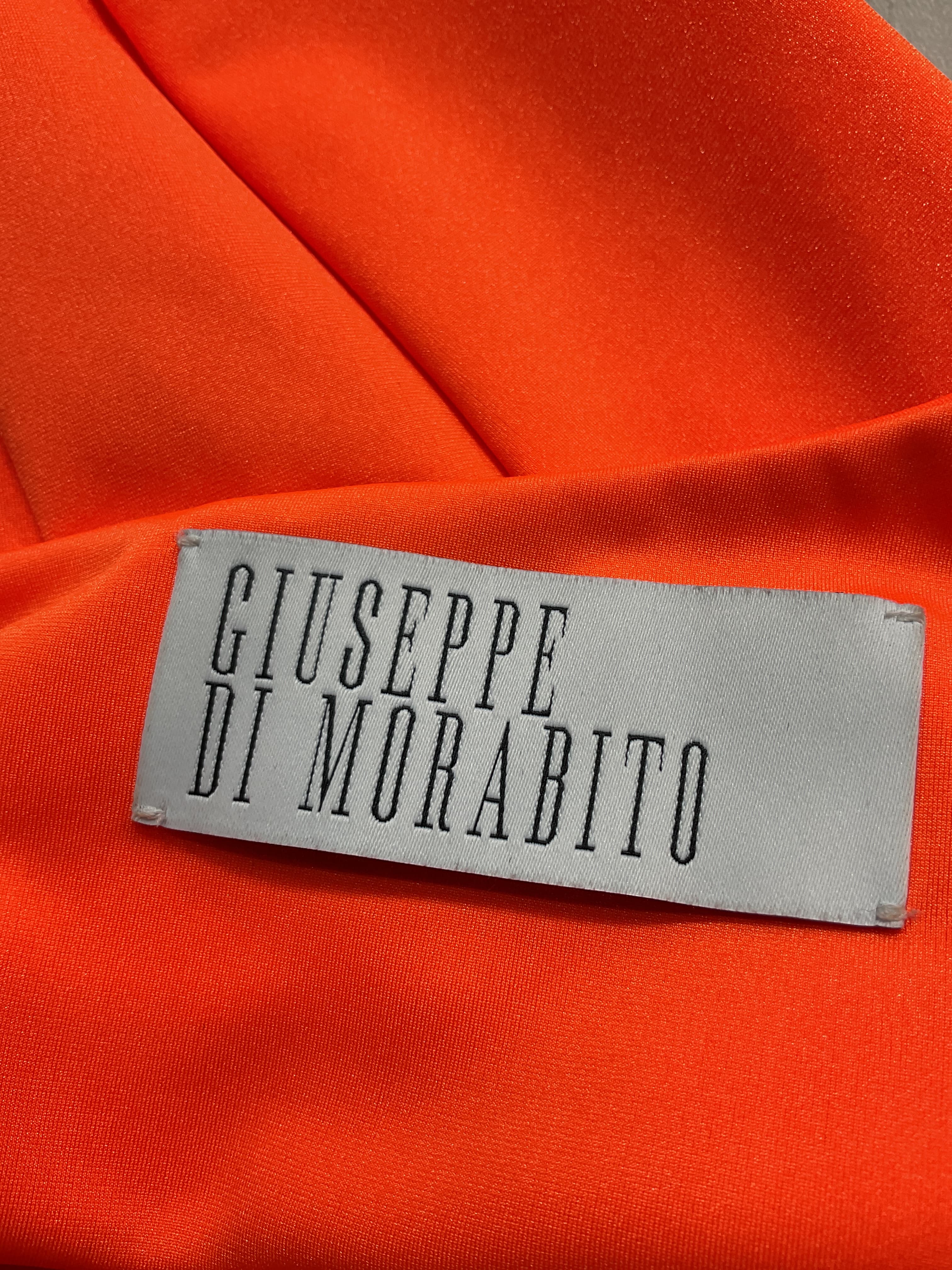 One Shoulder Crop Top In Vibrant Orange - Image 4