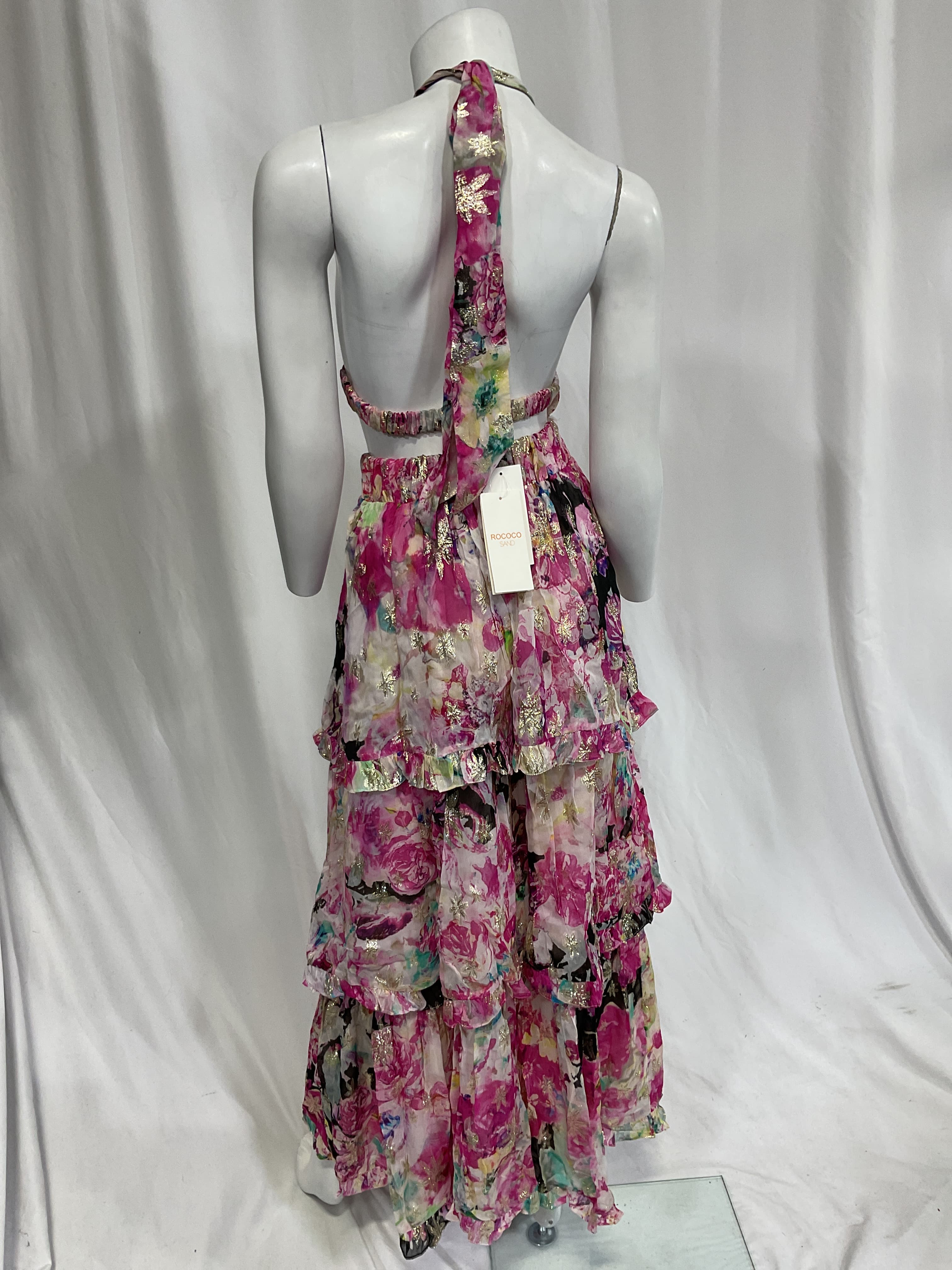 Long Dress In Black & Pink - Image 2