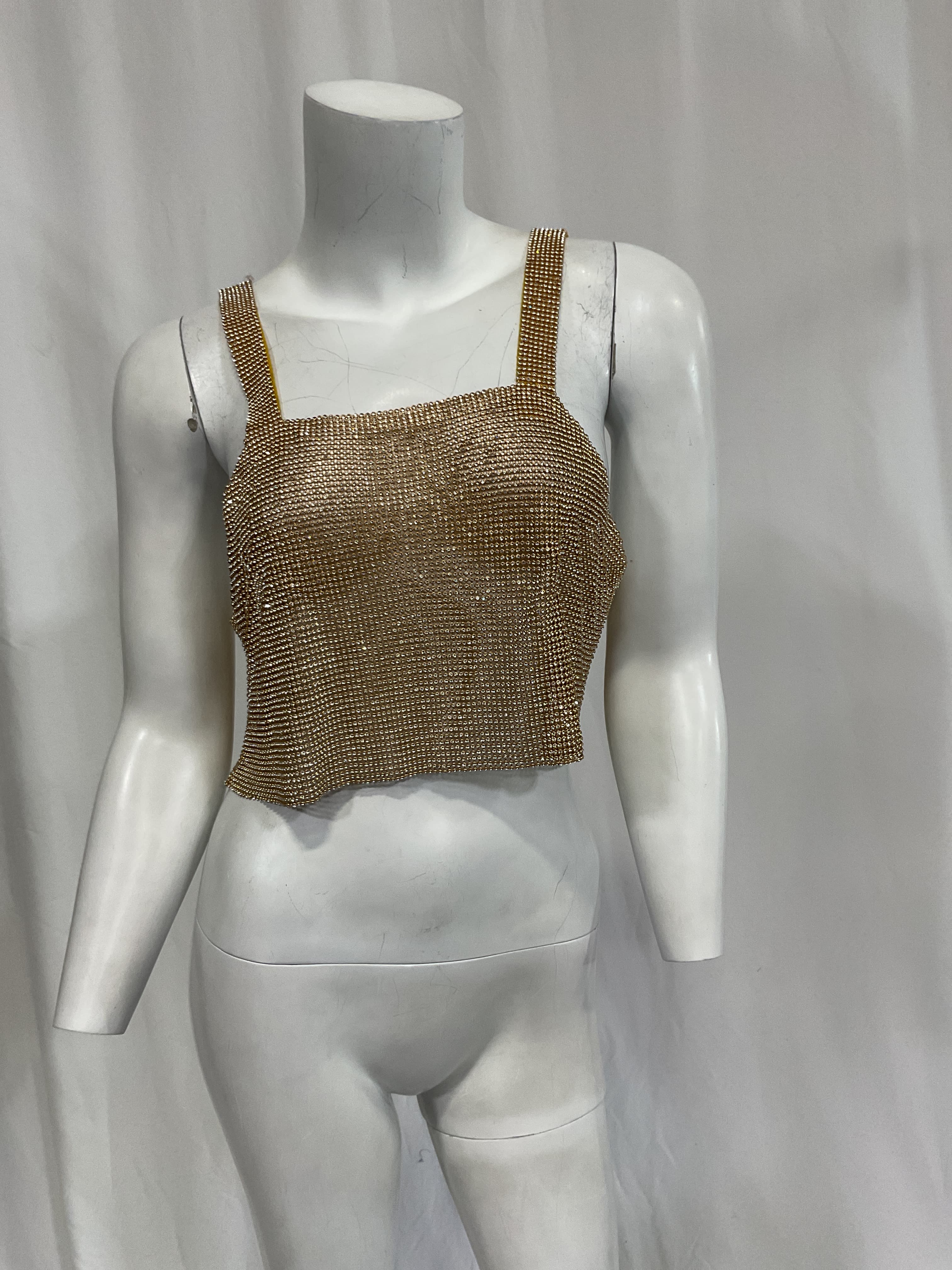 Cropped Top In Golden - Image 4