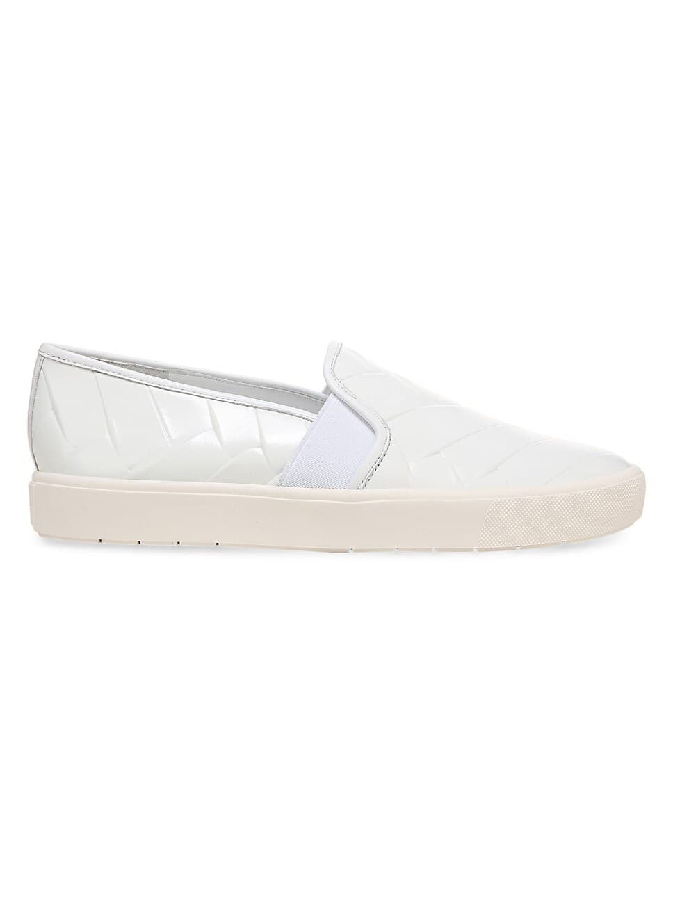 Blair Crosshatched Leather Slip-On Sneakers - Image 1