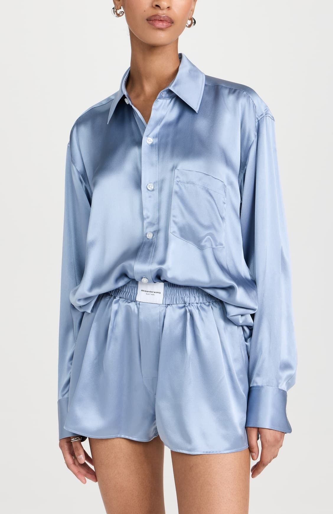 Button Up Boxer Short Romper - Image 1