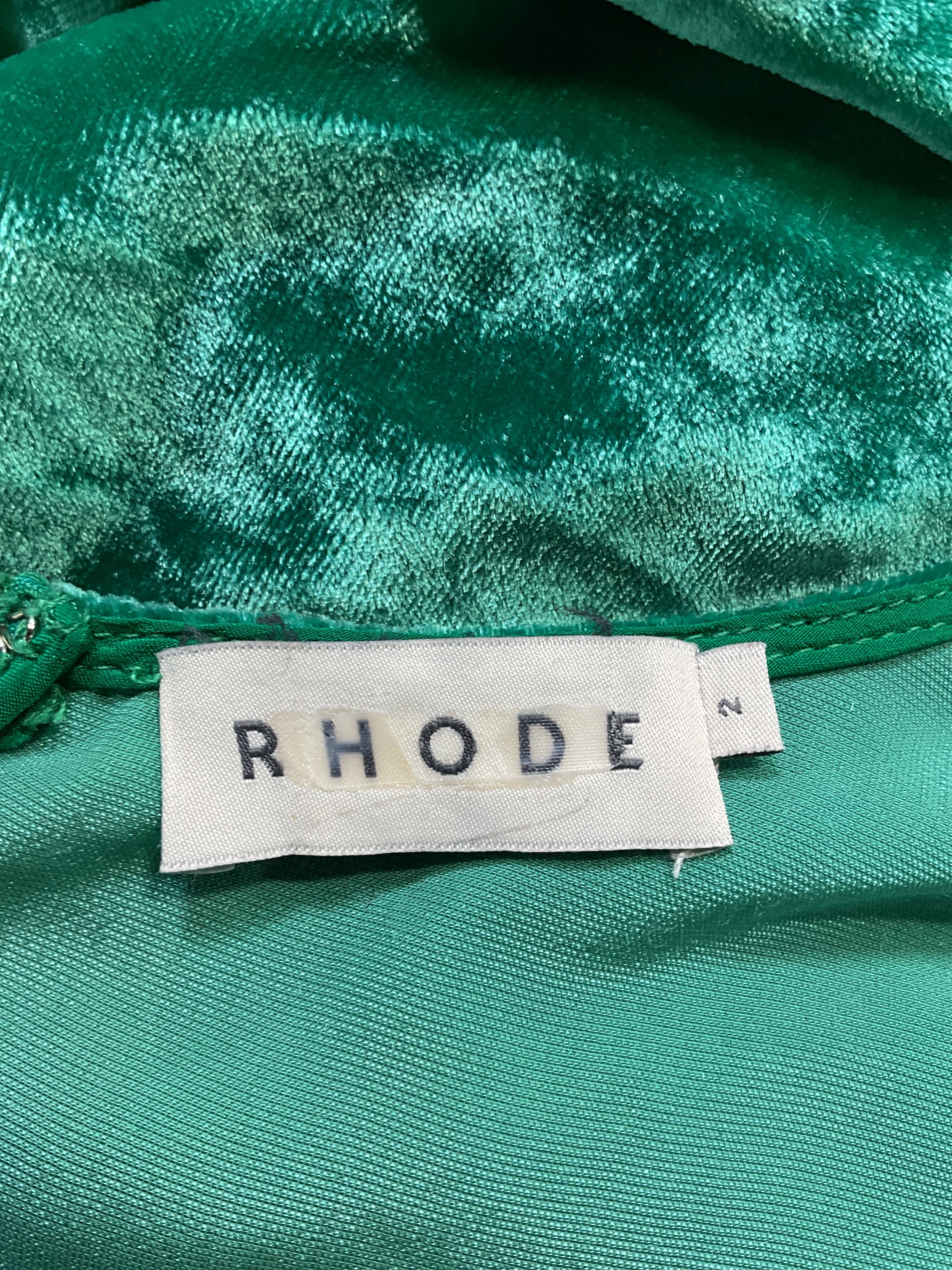 Emerald Rhode Pia Velvet Minidress - Image 3