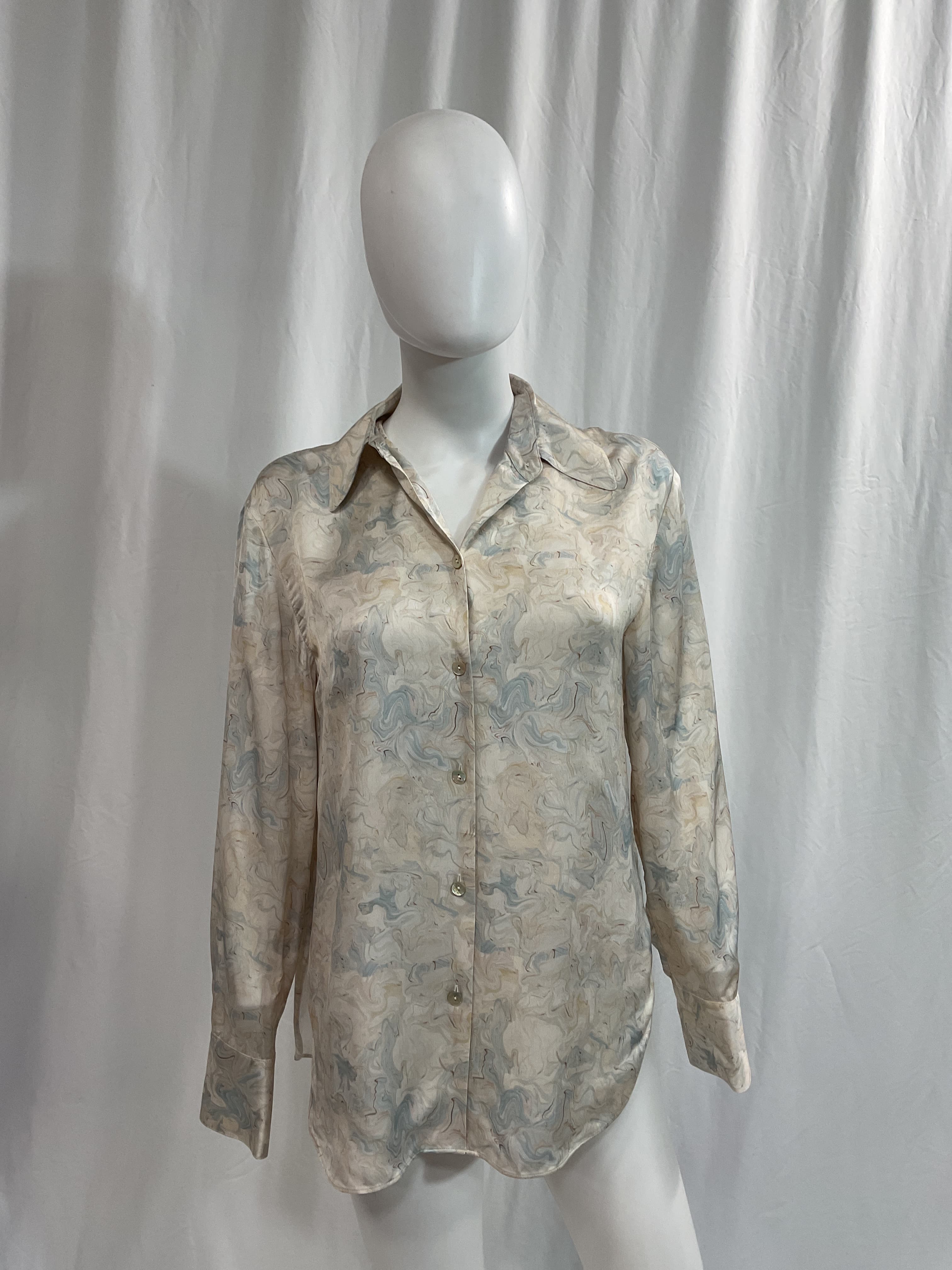 Relaxed Marbled Blouse - Image 4