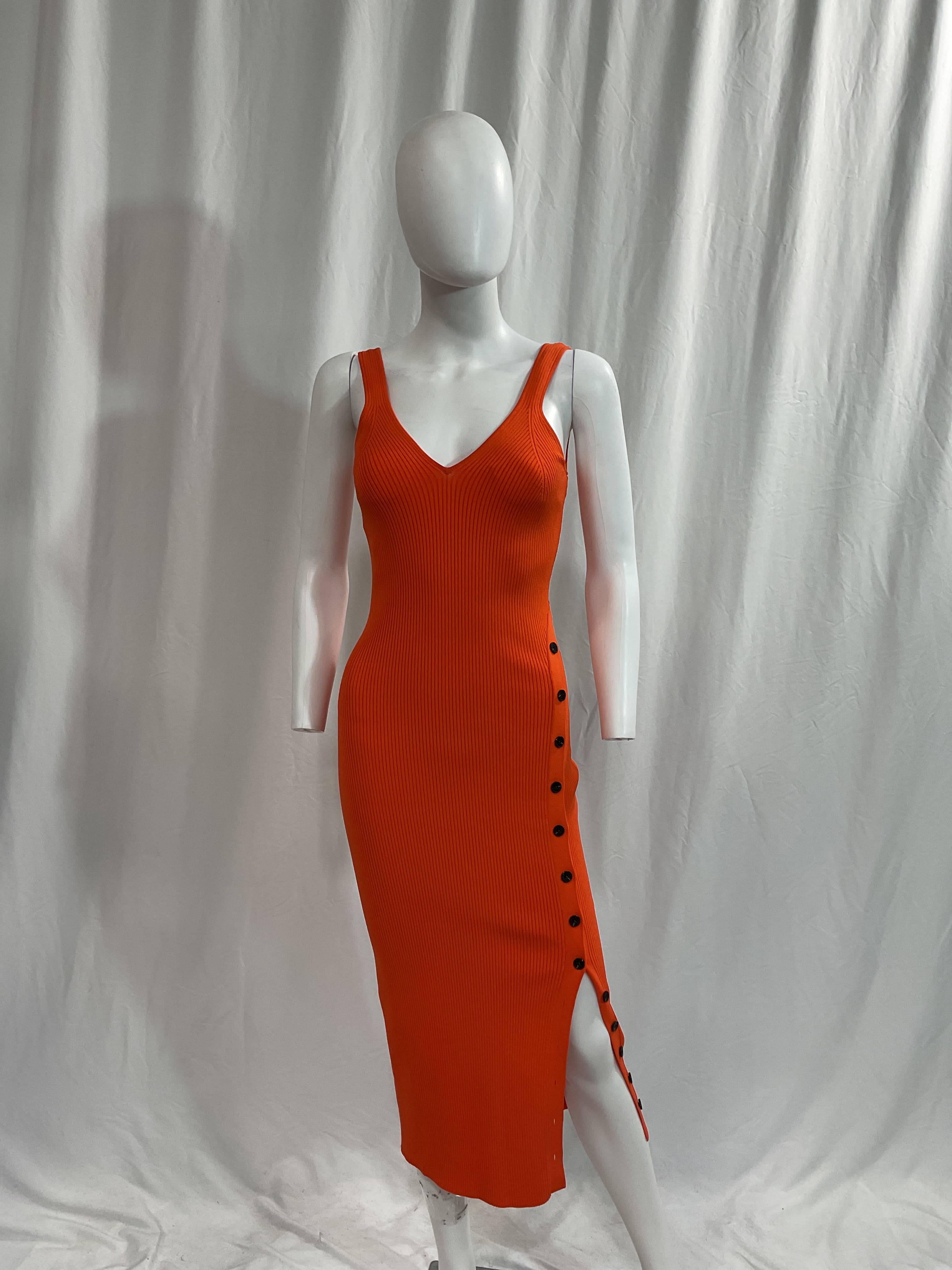 Striped Midi Length Dress - Image 4