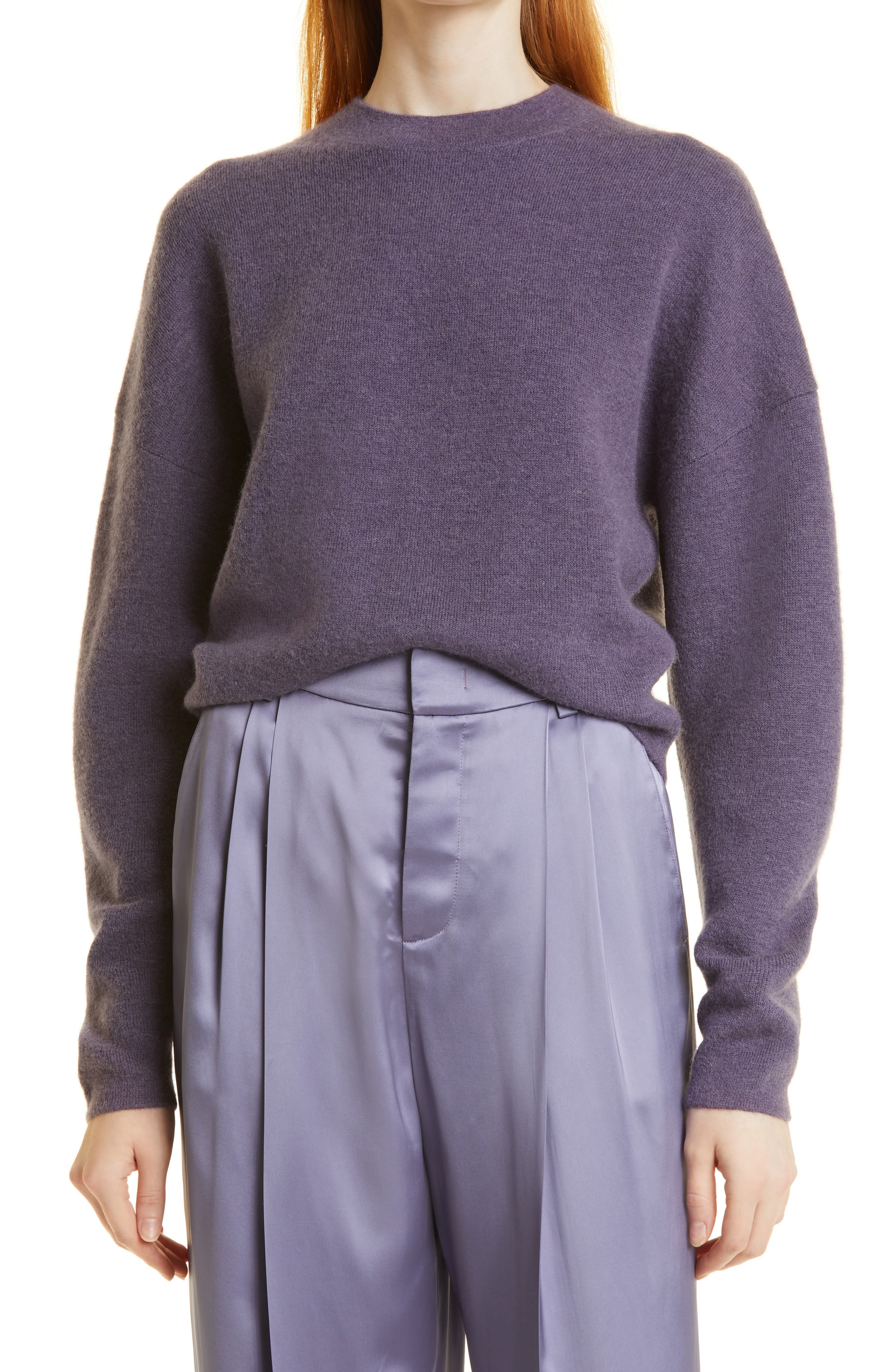 Blouson Sleeve Wool & Alpaca Blend Sweater - Image 1