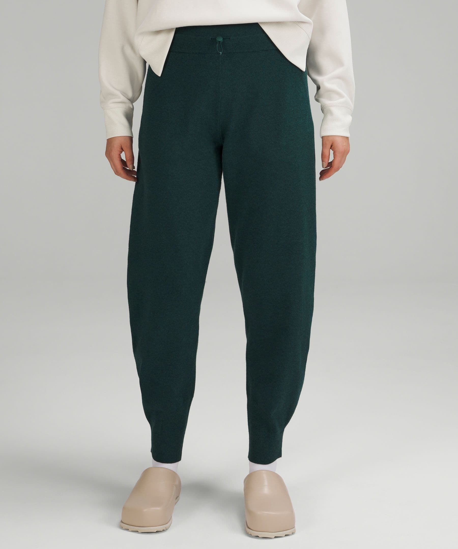 Cotton-Cashmere Knit Mid-Rise Jogger - Image 1