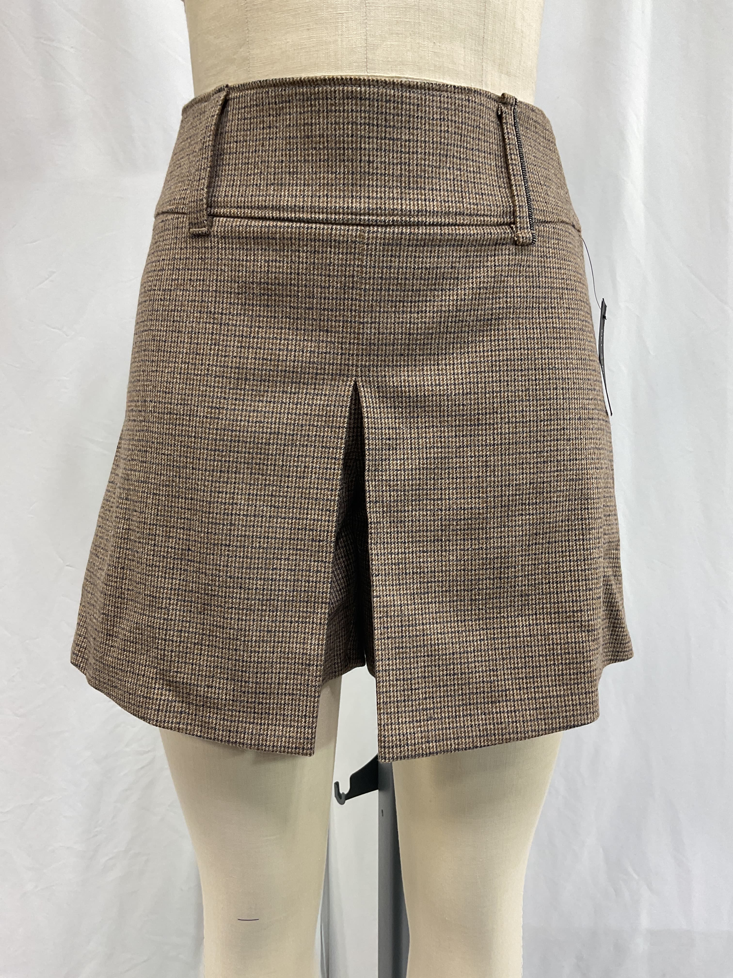 Bead-Embellished Checked Wool-Blend Shorts - Image 2