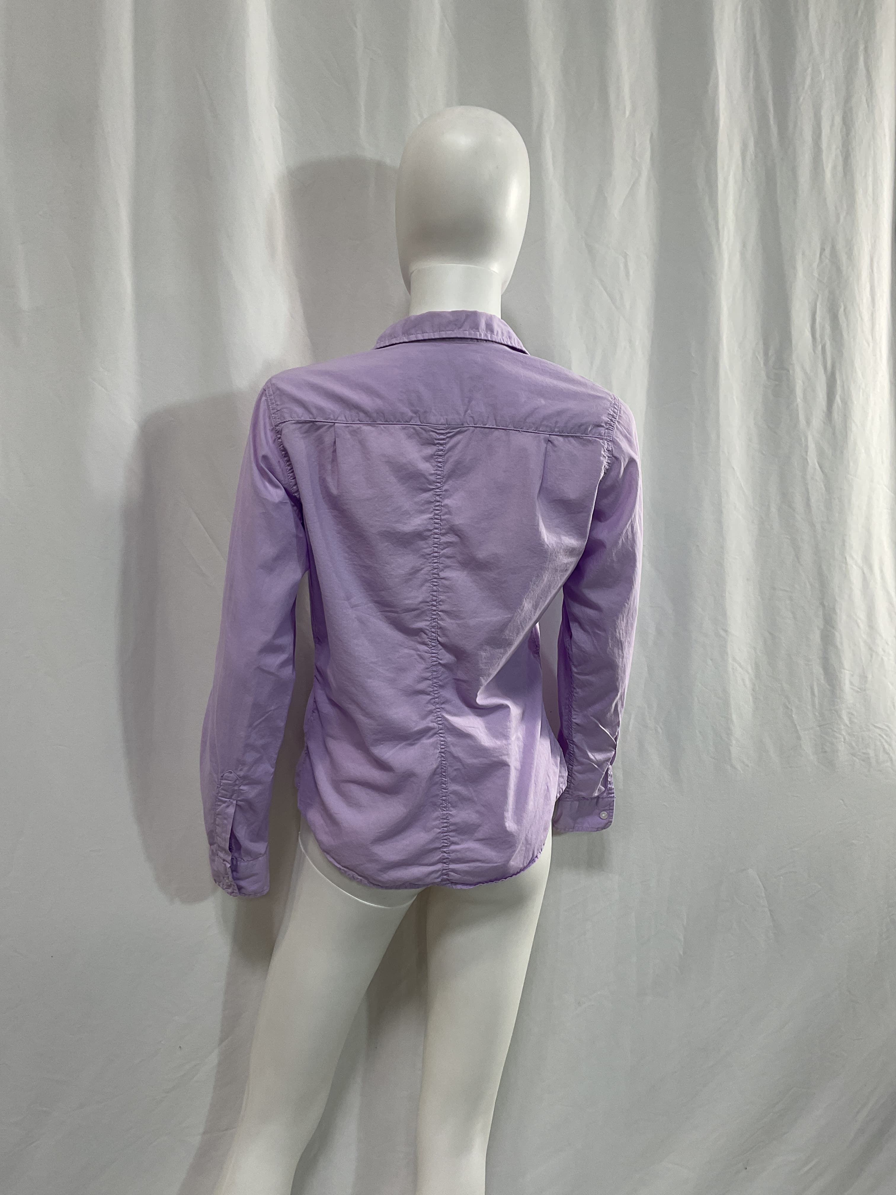 Barry Woven Button Up In Lilac - Image 2