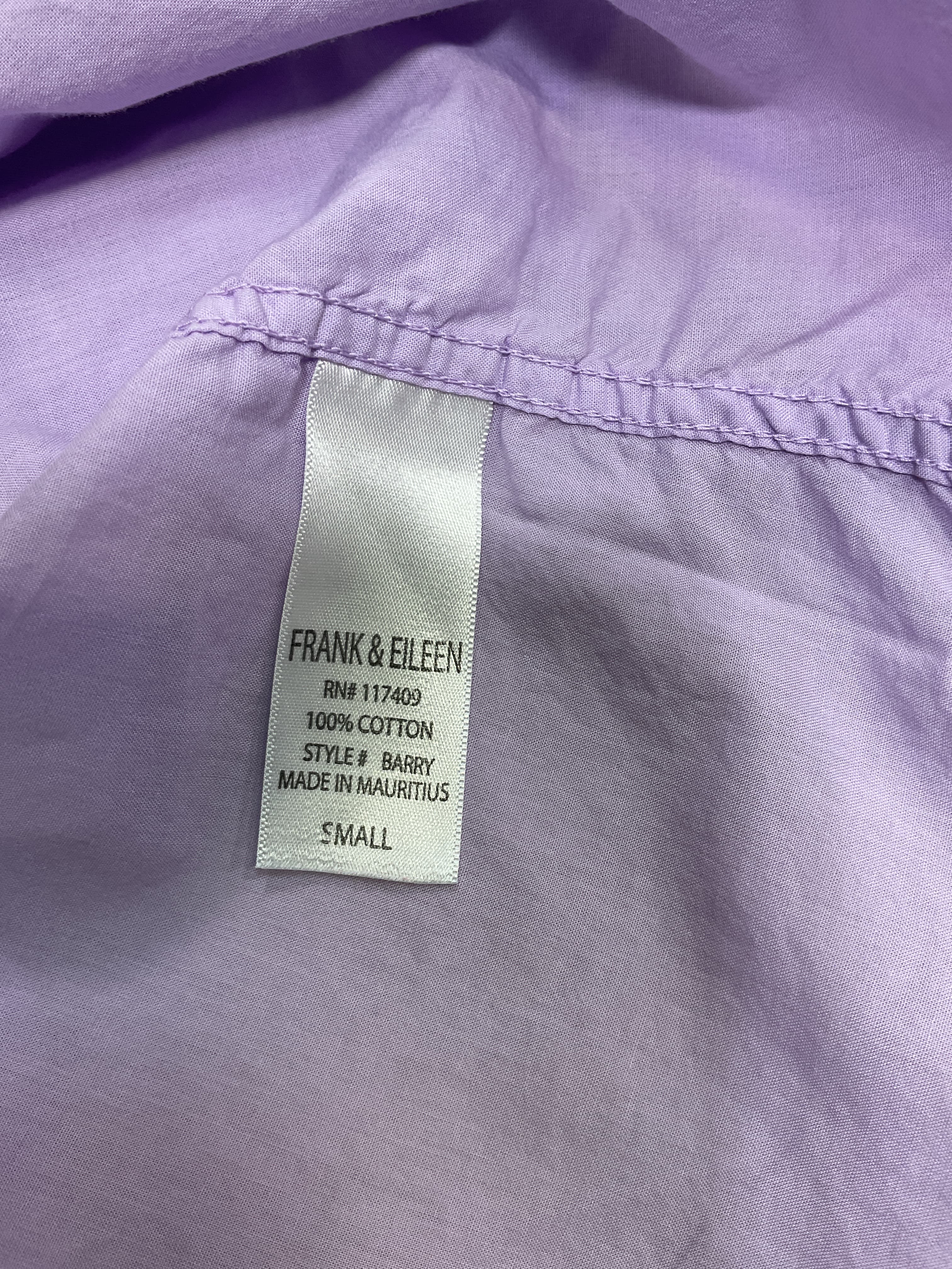 Barry Woven Button Up In Lilac - Image 4