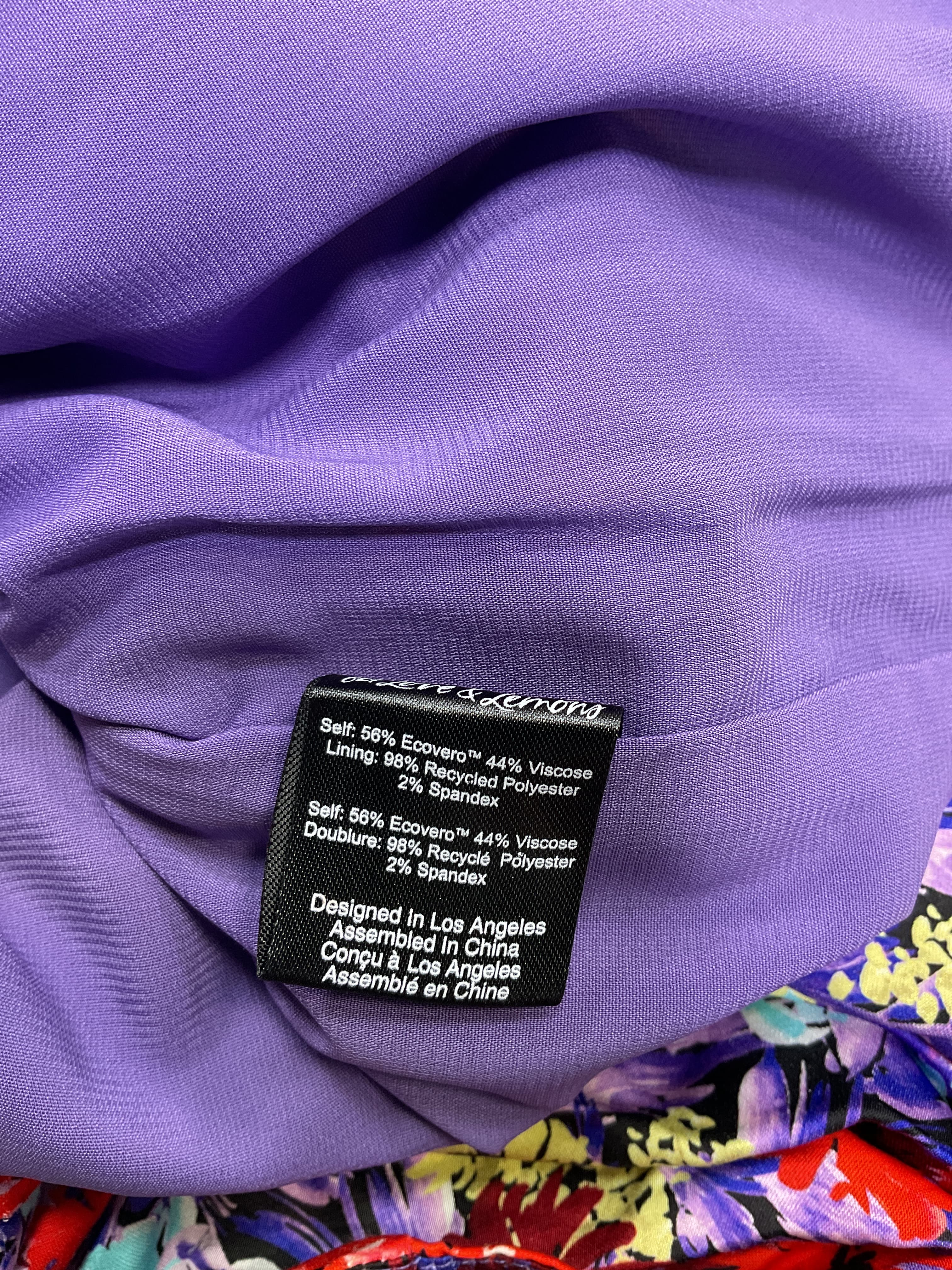 Chiara Puff Sleeve Mini Dress In Purple - Image 4