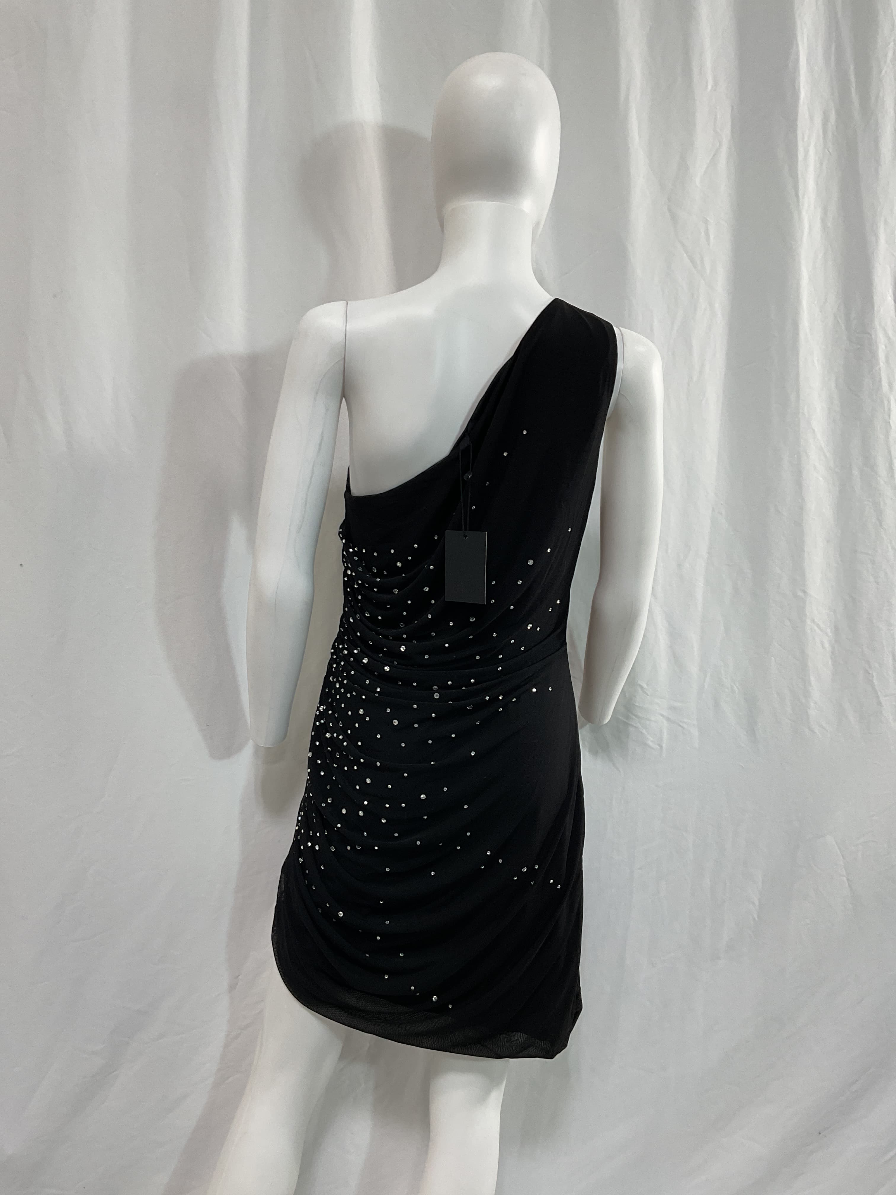 Mila Embellished Mini Dress In Black - Image 2