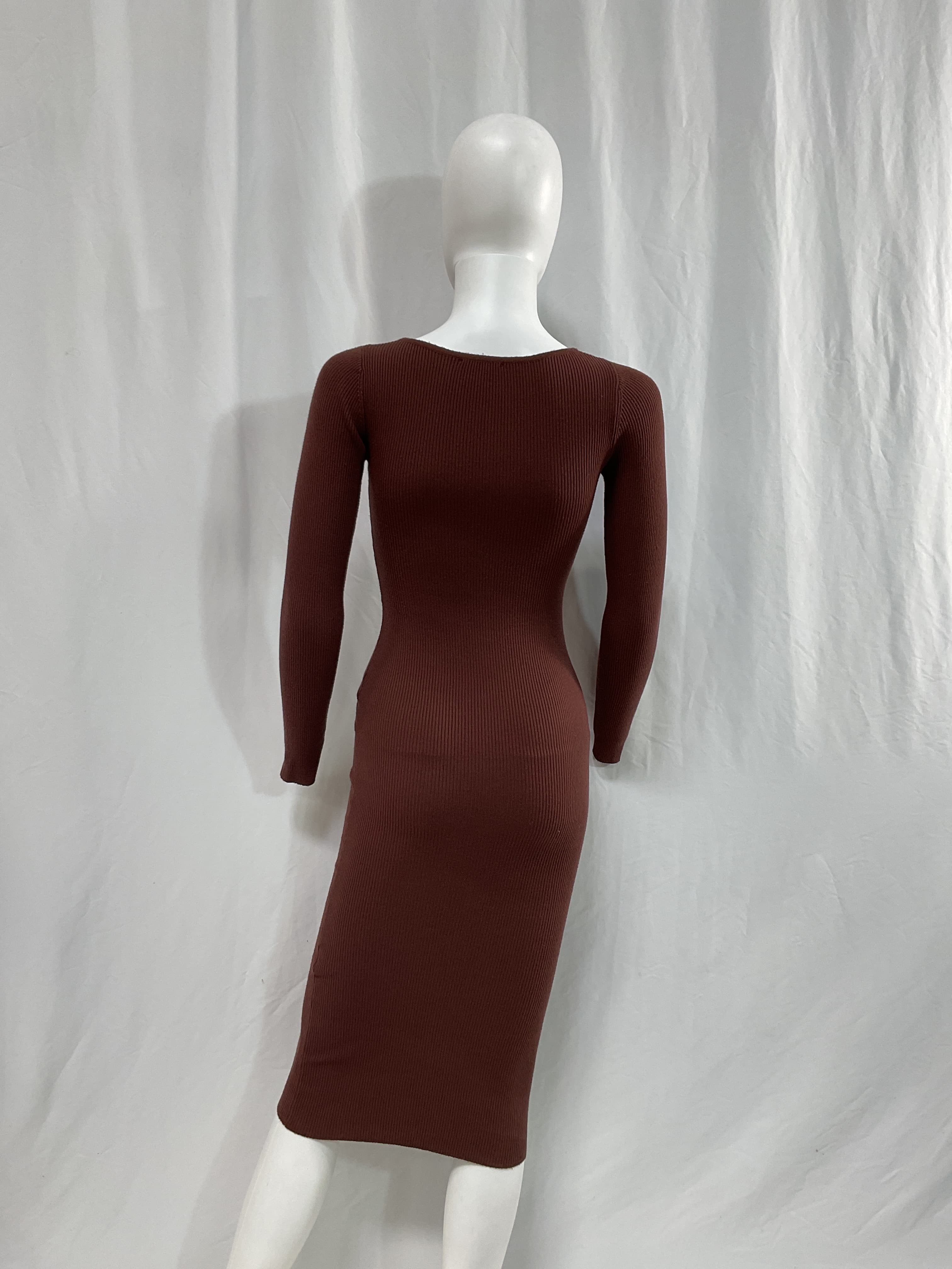 Auburn Sweater Dress In Chocolate - Image 2
