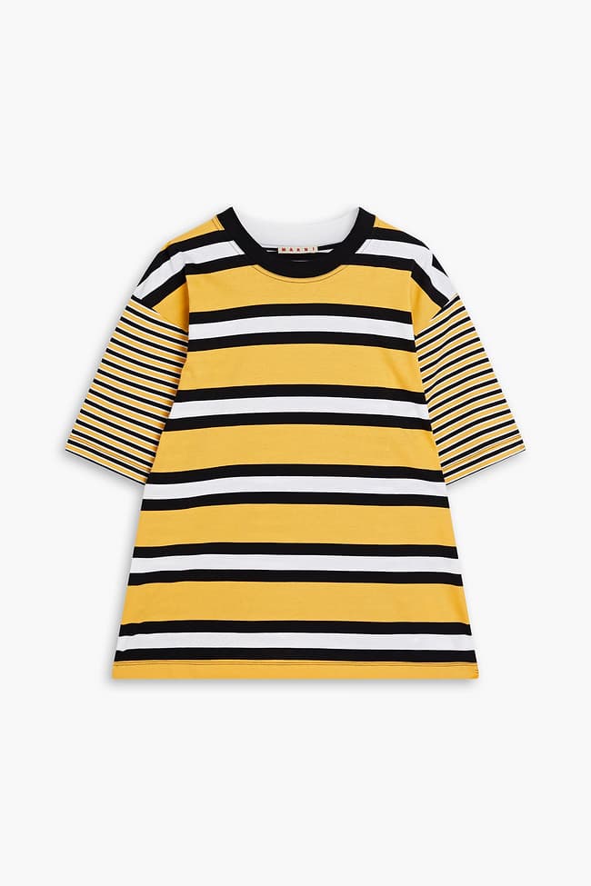 Striped Cotton-Jersey T-Shirt - Image 1