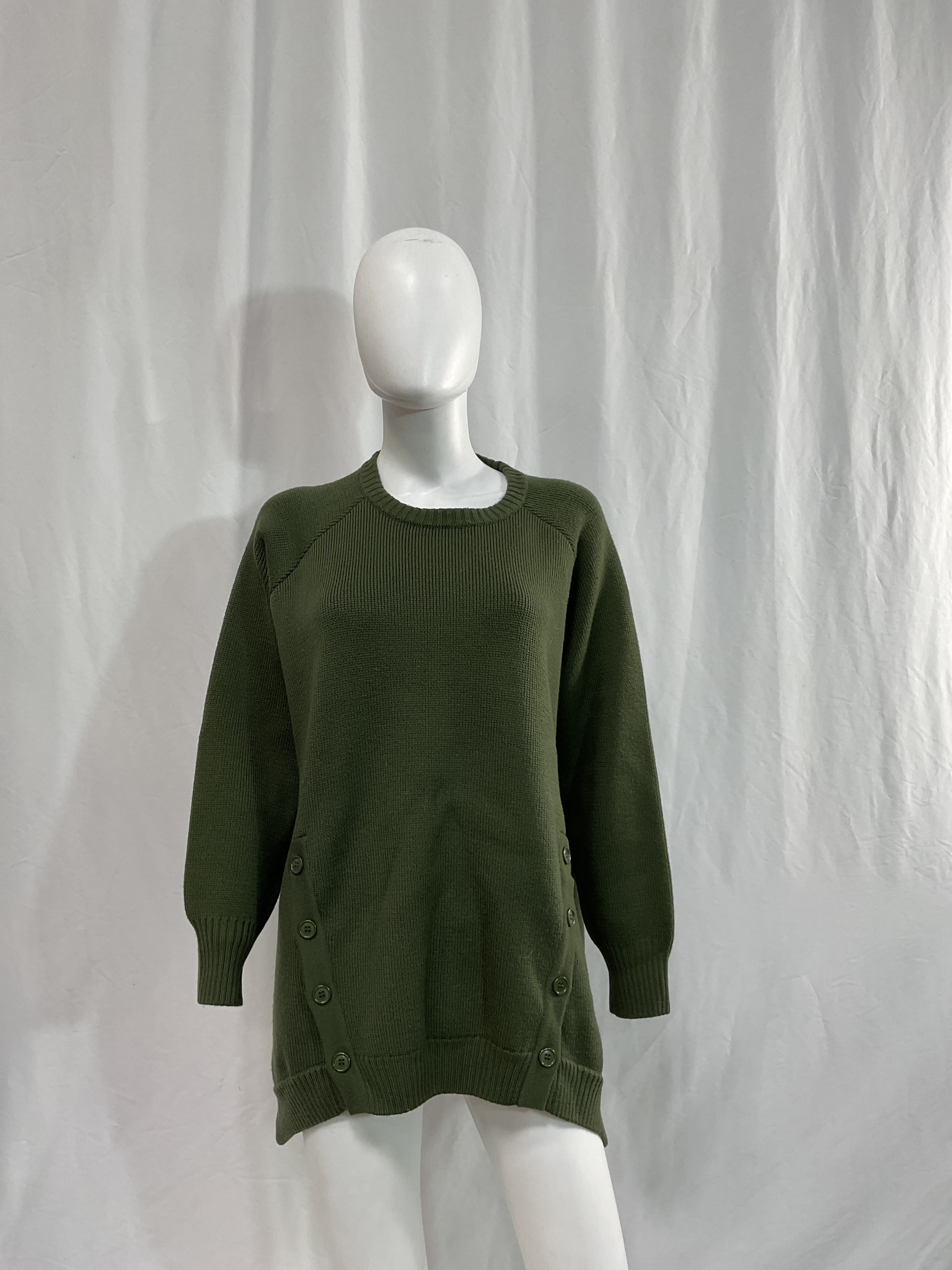 Button-Detailed Wool Sweater - Image 2