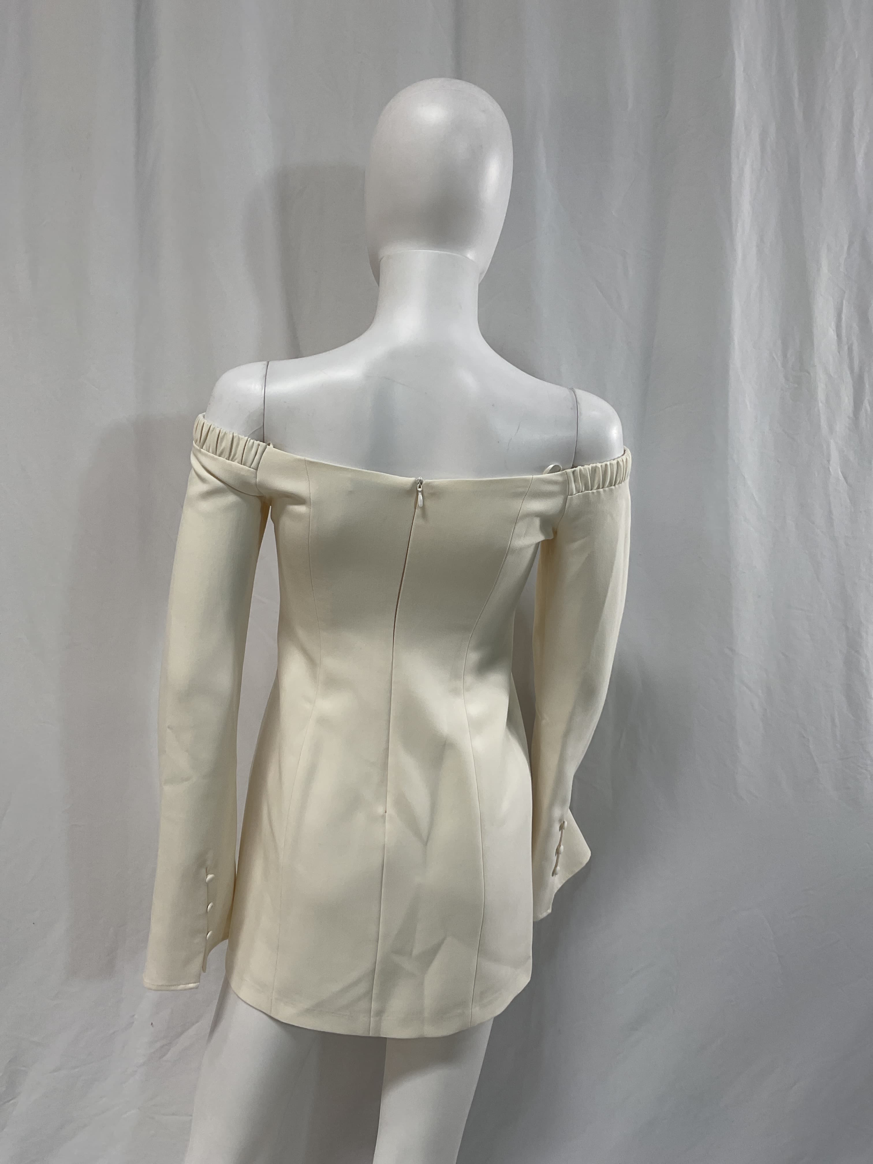 Pixie Mini Dress In Ivory - Image 2