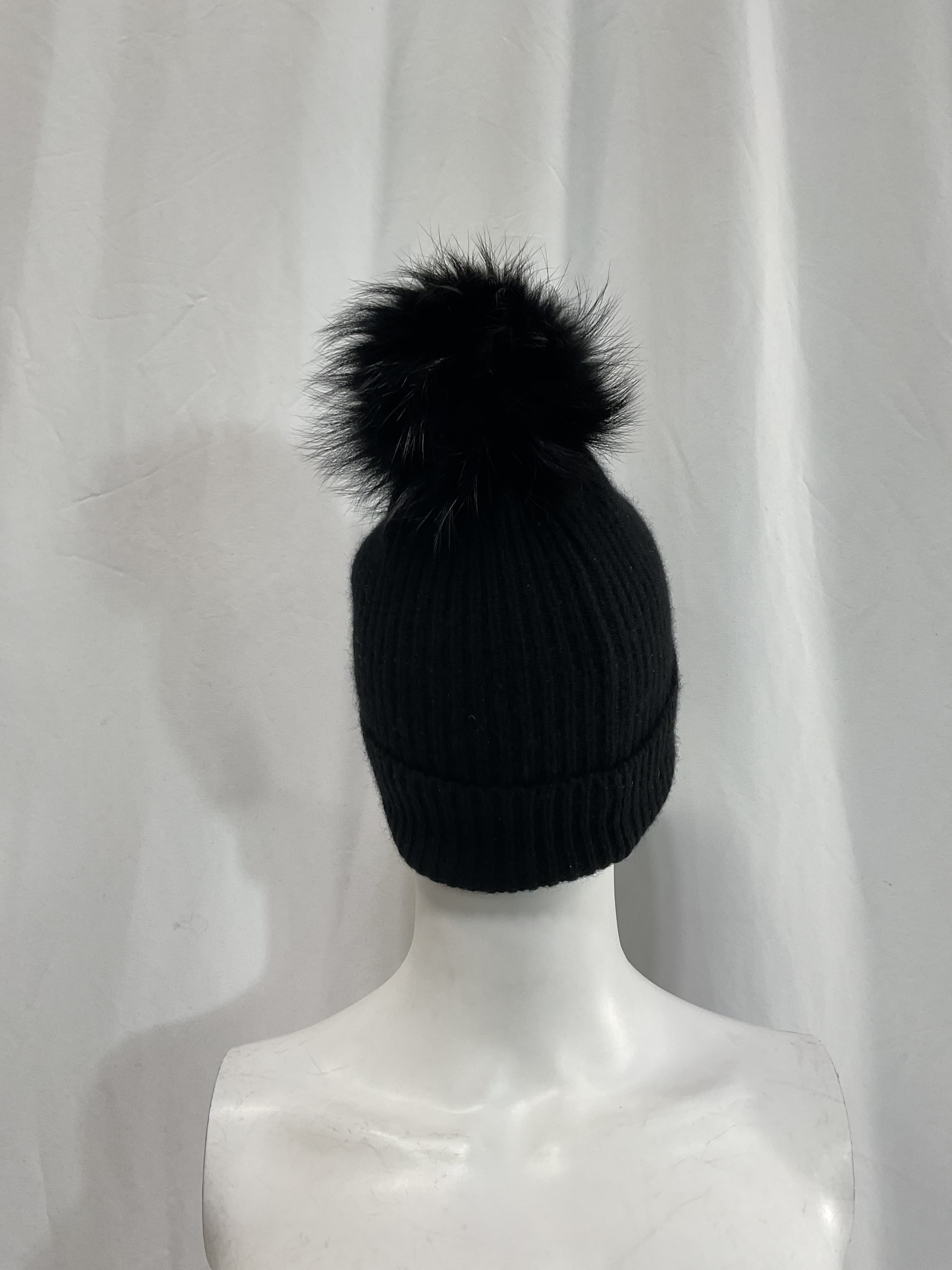 Cashmere & Fox Fur Pom-Pom Beanie - Image 2