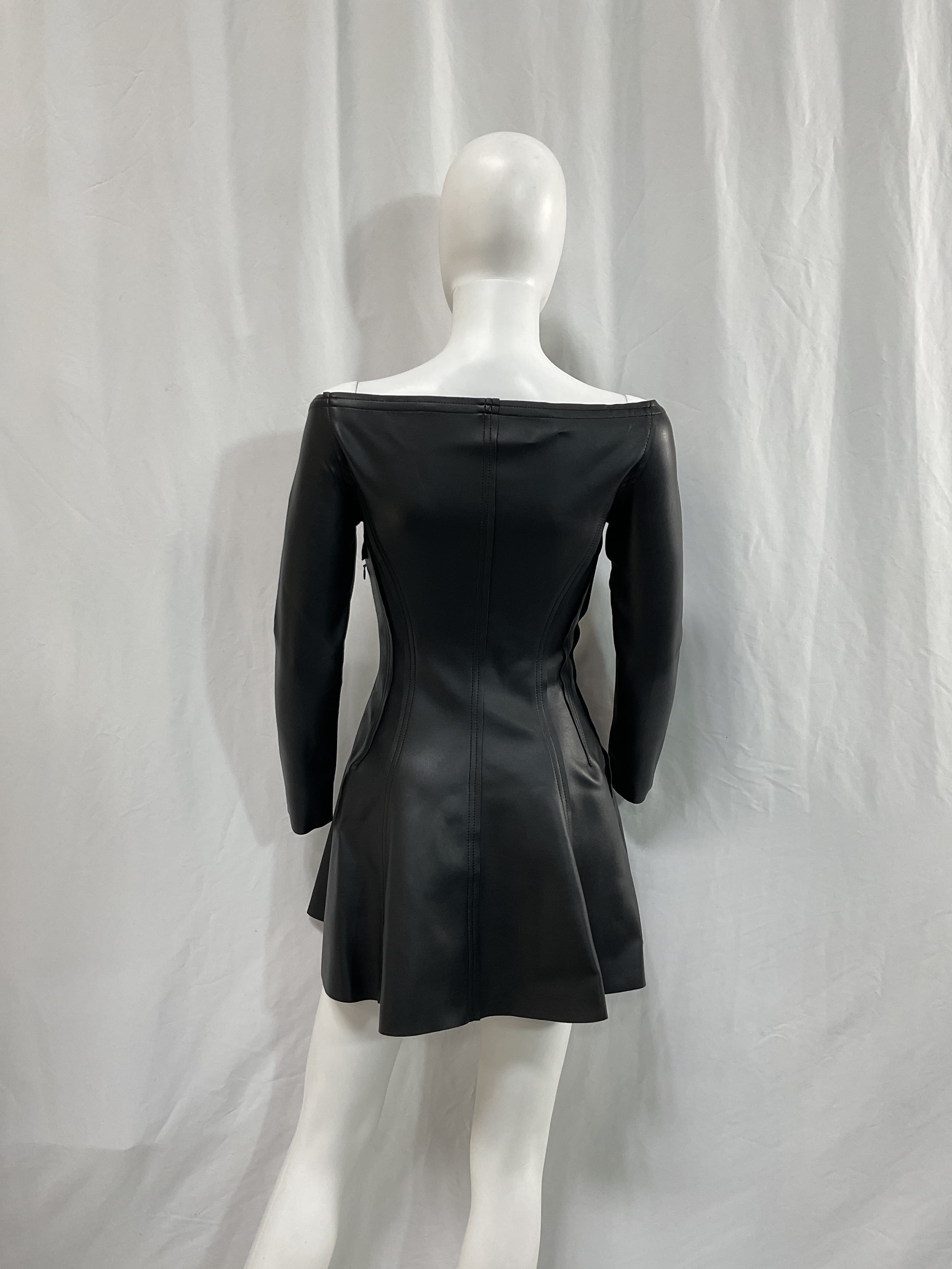 Norma Kamali X Revolve Off Shoulder Grace Mini Dress In Black - Image 3