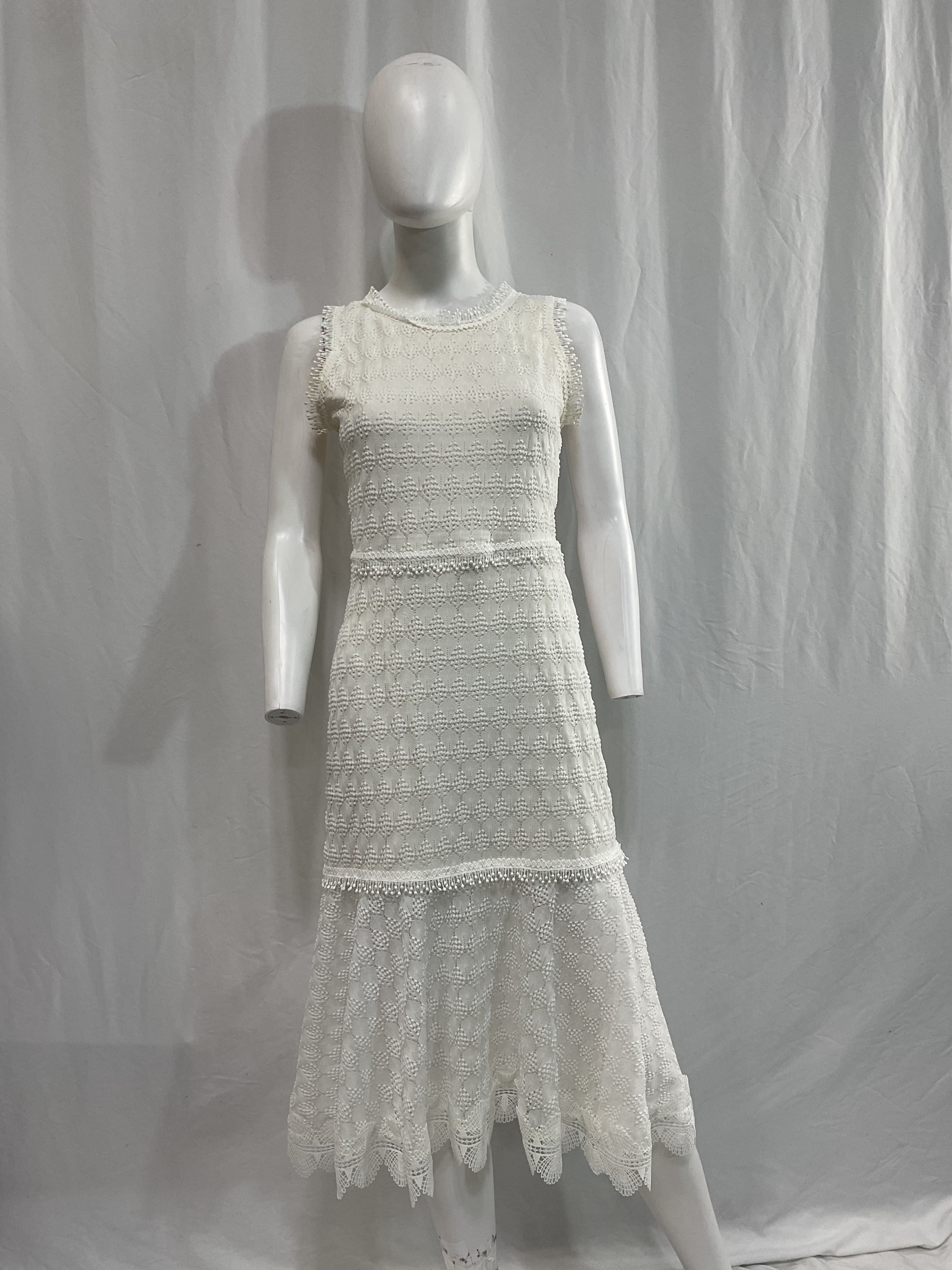 Lluvia Midi Dress In White - Image 2