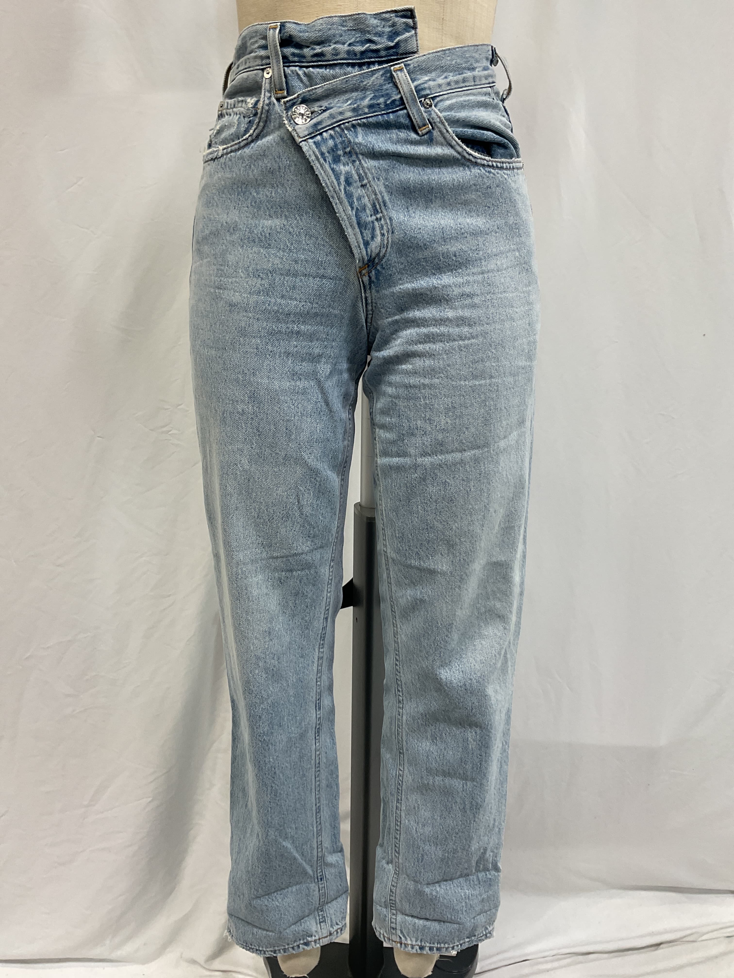 Blue Criss Cross Upsized Jeans - Image 4