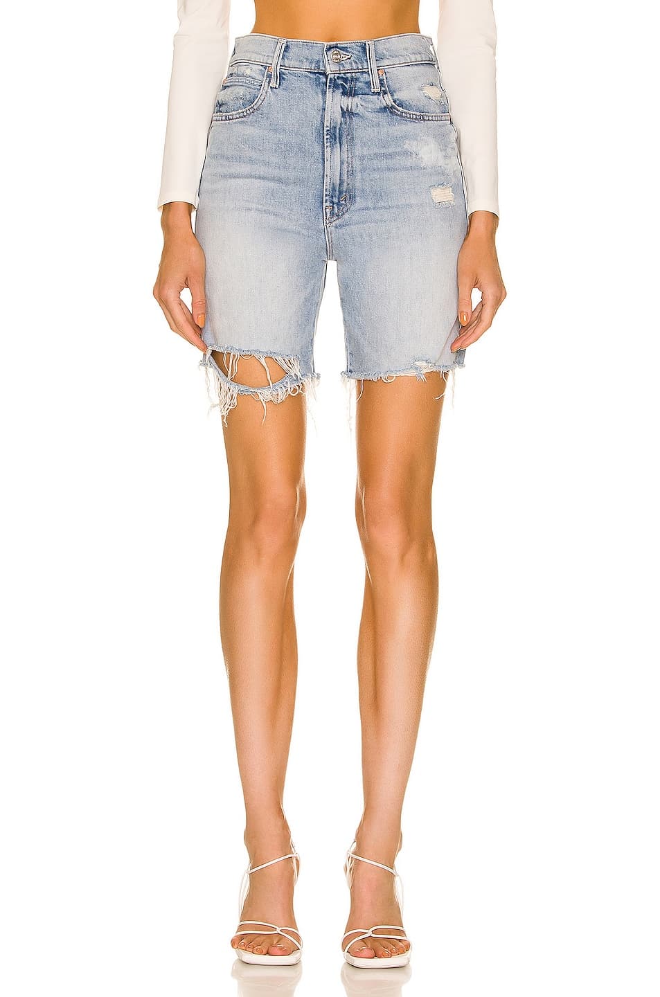 High Waisted Smokin' Short Fray In Resting Beach Face - Image 1