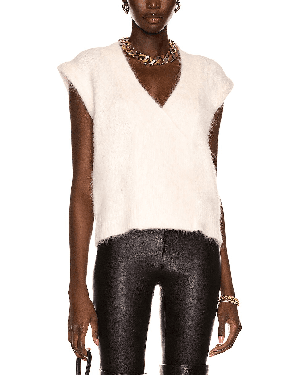Maisie Sweater Vest In Cream - Image 1